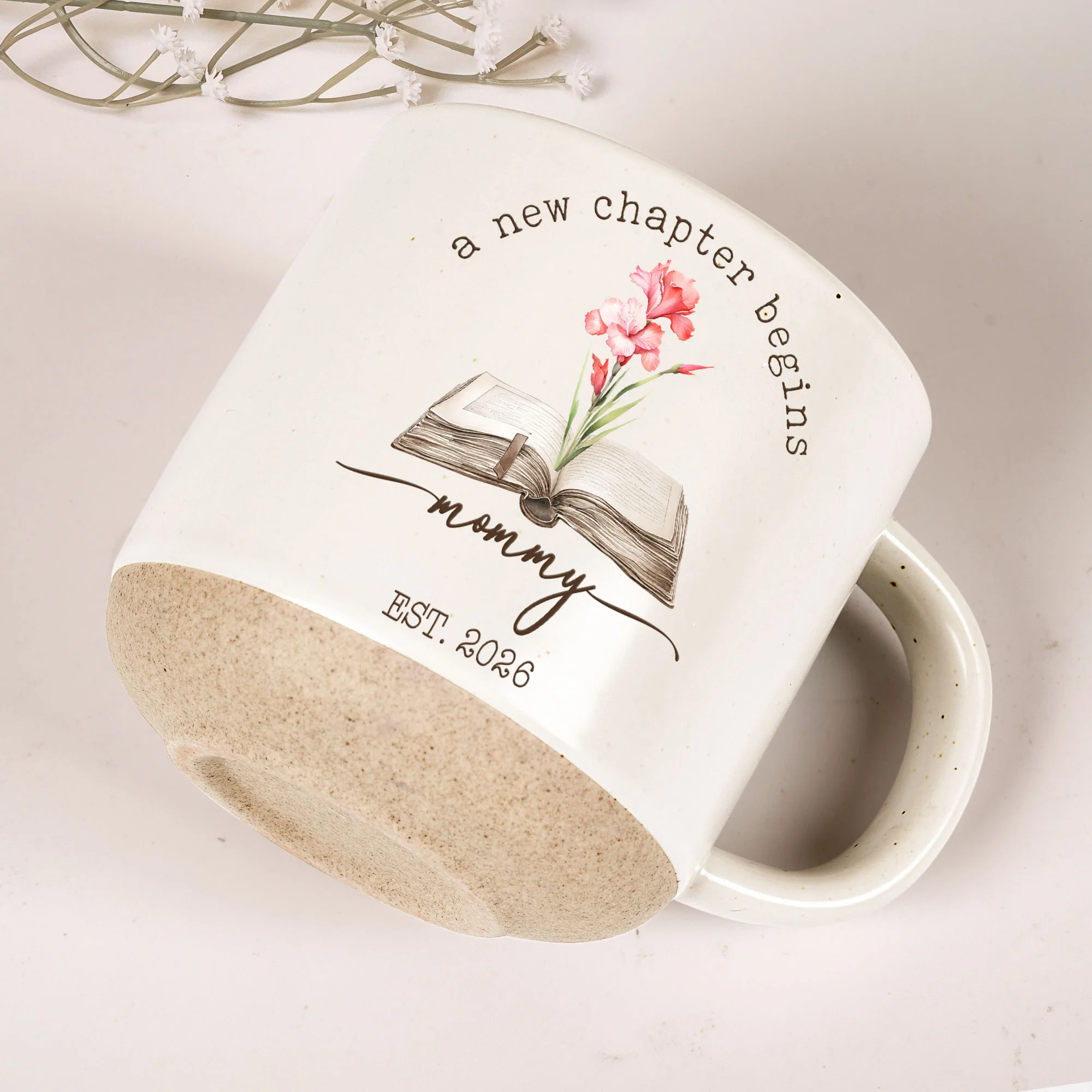A New Chapter Begins Mommy To Be Gift - Personalized Mugs - Image 4