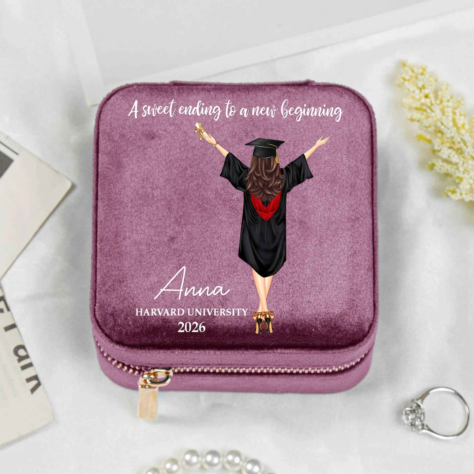 A Sweet Ending To A New Beginning - Personalized Jewelry Box - Image 4
