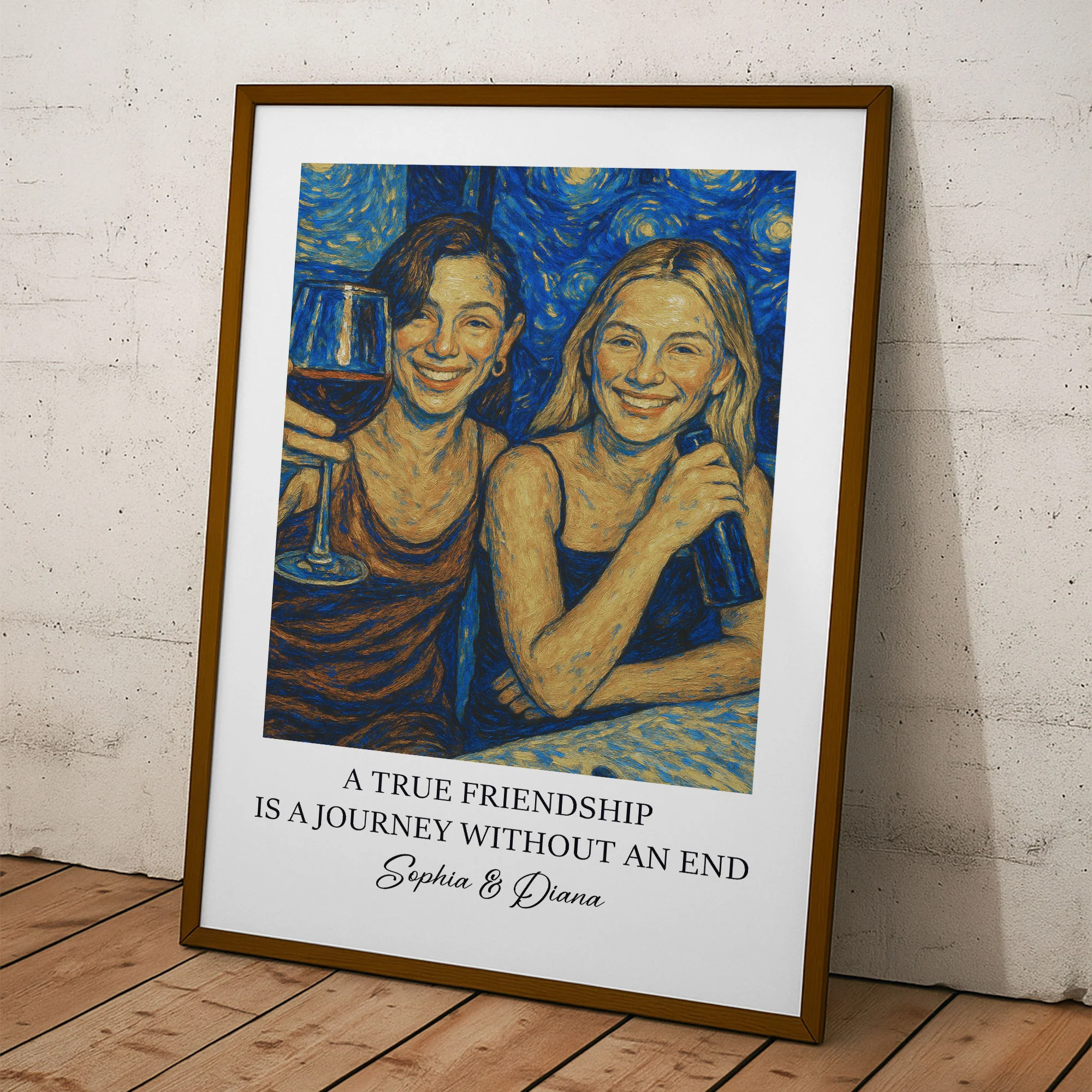 A True Friendship Is A Journey Without An End Van Gogh Art - Personalized Photo Poster - Gift For Friend - Image 5