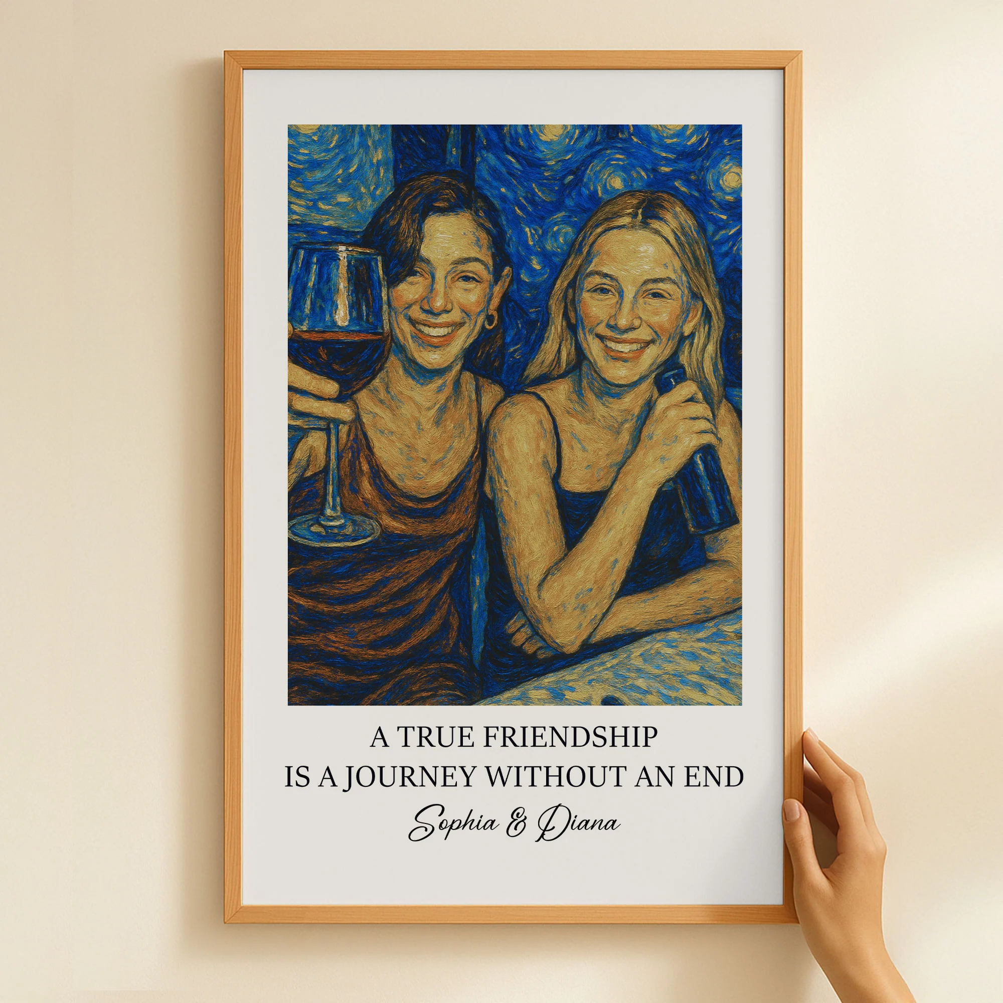 A True Friendship Is A Journey Without An End Van Gogh Art - Personalized Photo Poster - Gift For Friend - Image 6