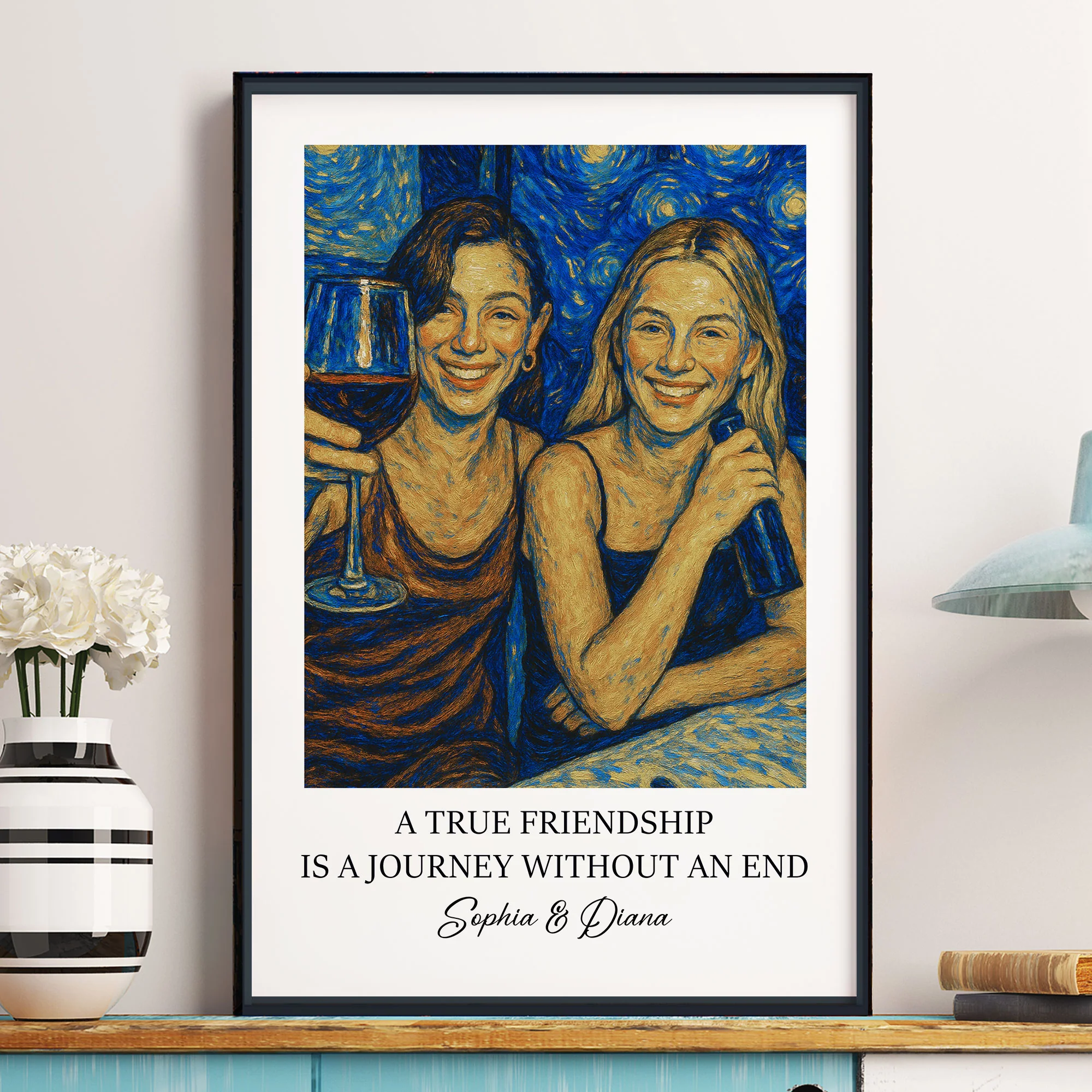 A True Friendship Is A Journey Without An End Van Gogh Art - Personalized Photo Poster - Gift For Friend - Image 7