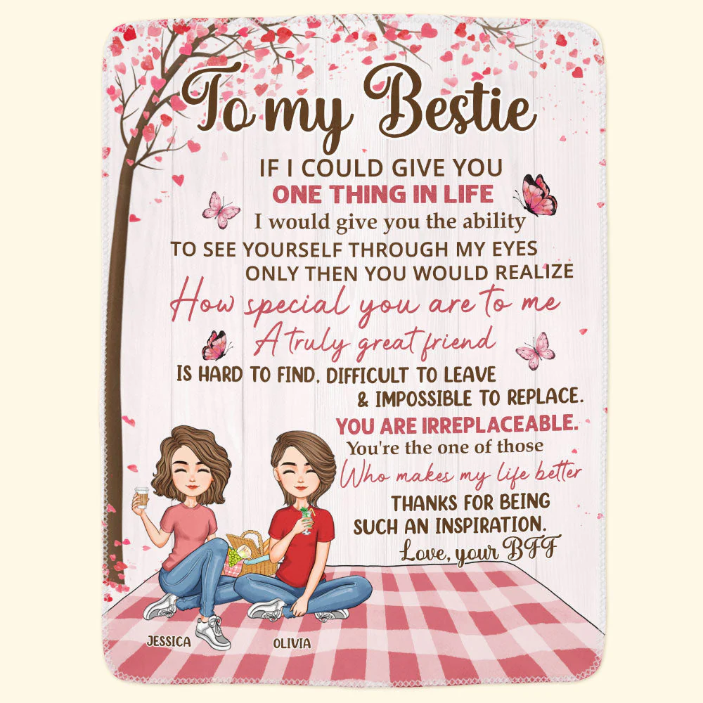 A Truly Great Friend Is Hard To Find Friendship - Personalized Blanket - Image 2