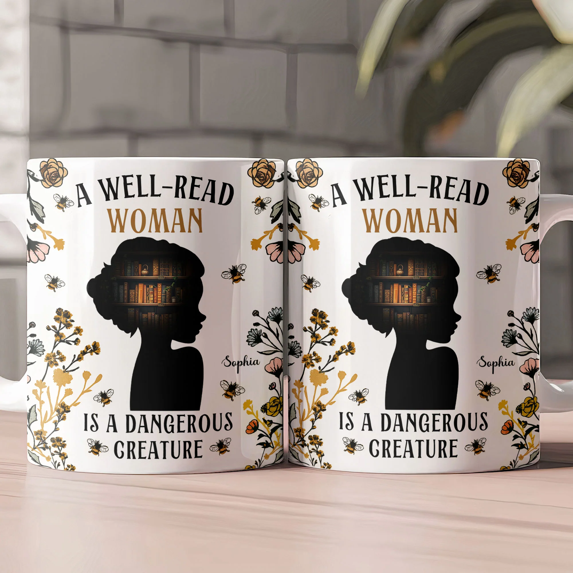 A Well - Read Woman Is A Dangerous Creature - Personalized Mug - Image 2