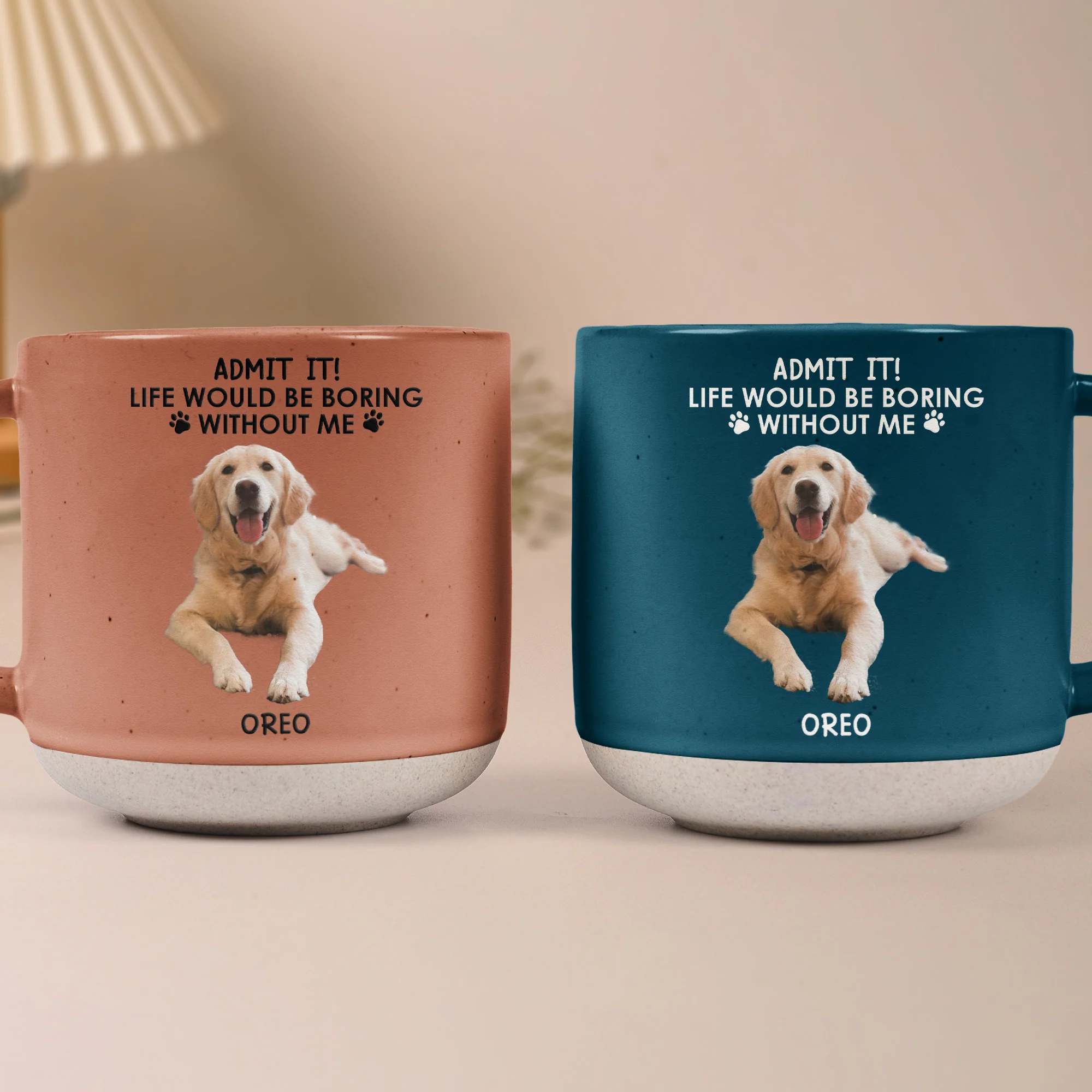 Admit It Life Would Be Boring Without Me - Personalized Photo Pottery Mug - Image 6