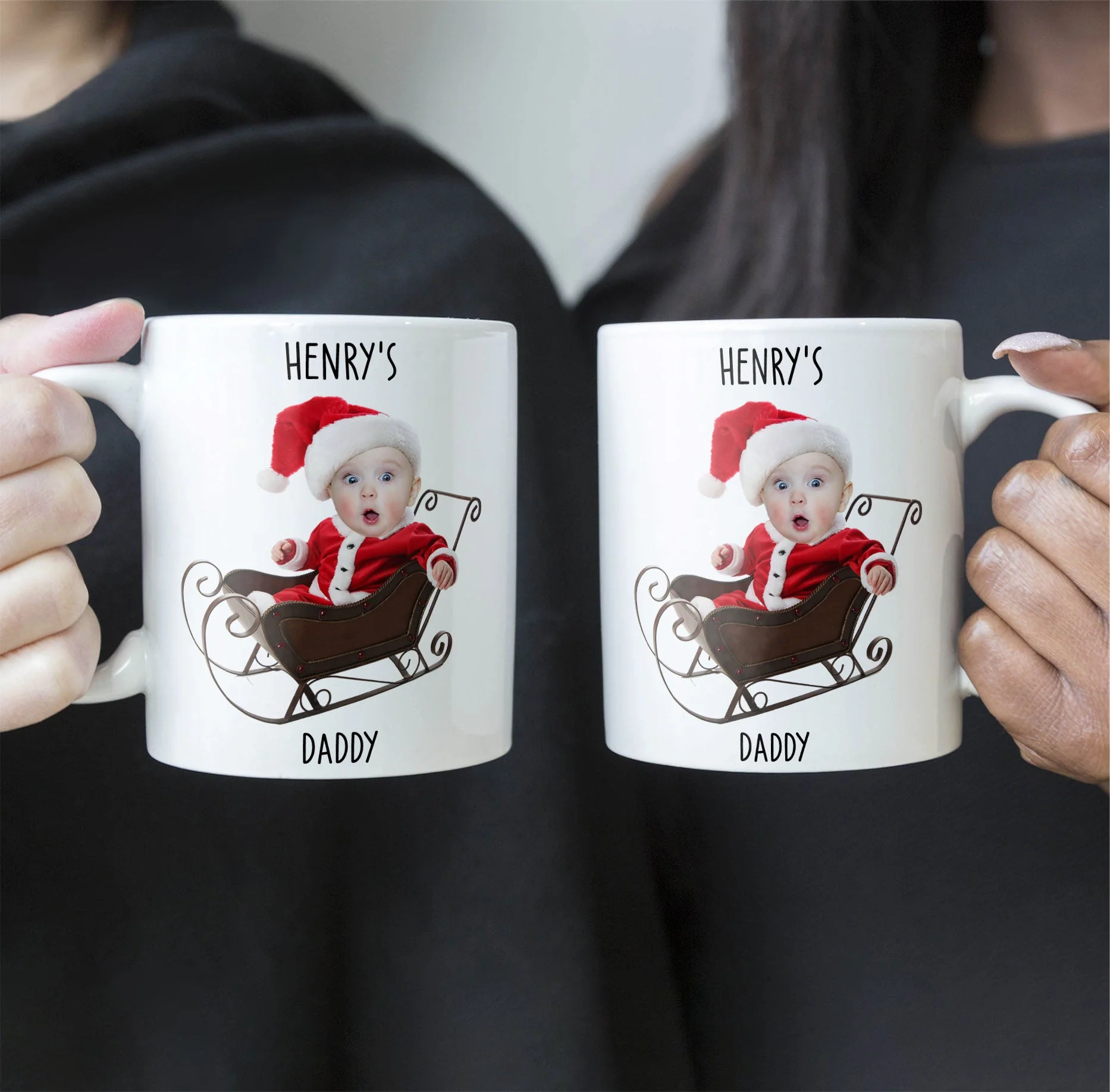 Adorable Baby Santa - Personalized Photo Mug - Image 4