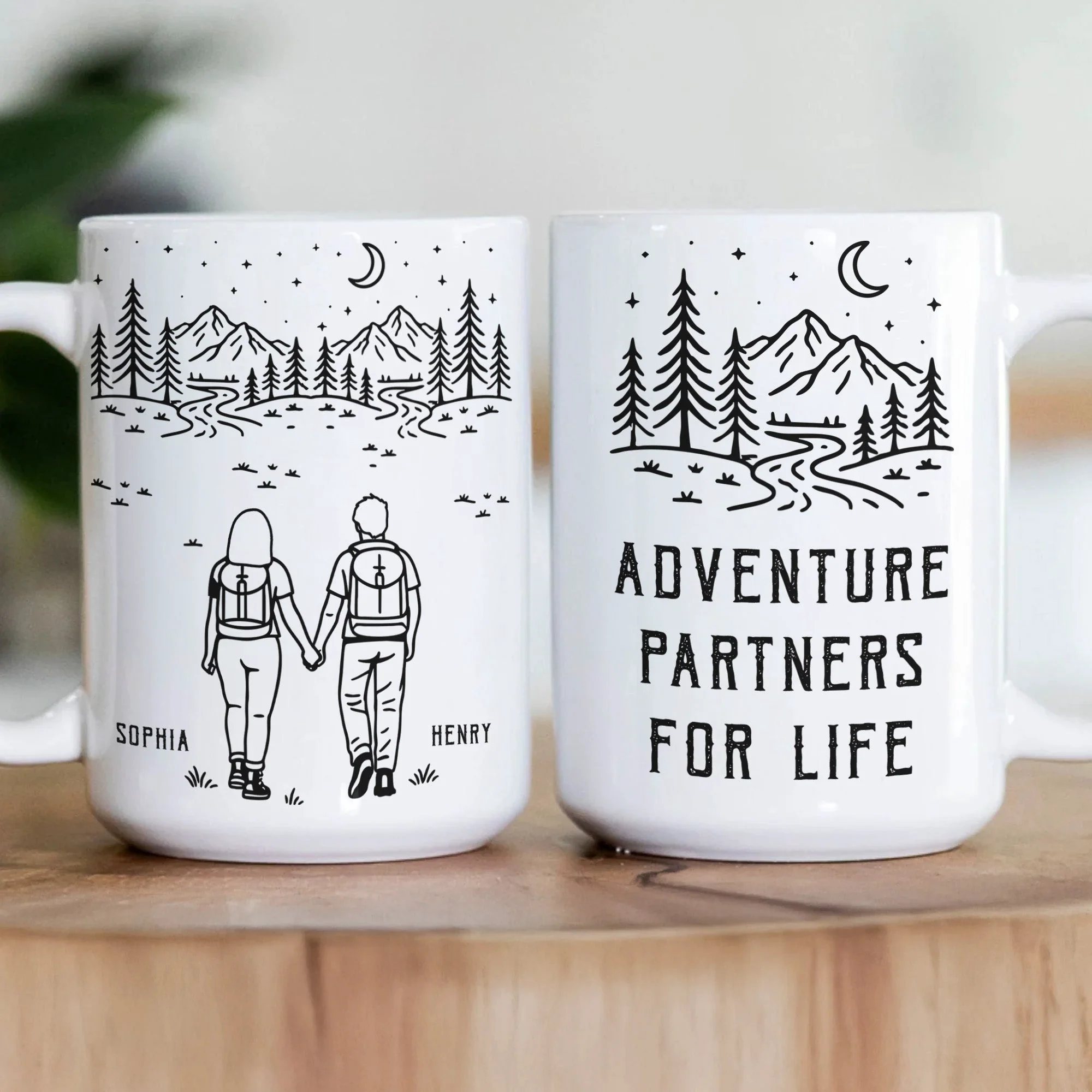 Adventure Partners For Life Camping Couple Gift - Personalized Mug - Image 4