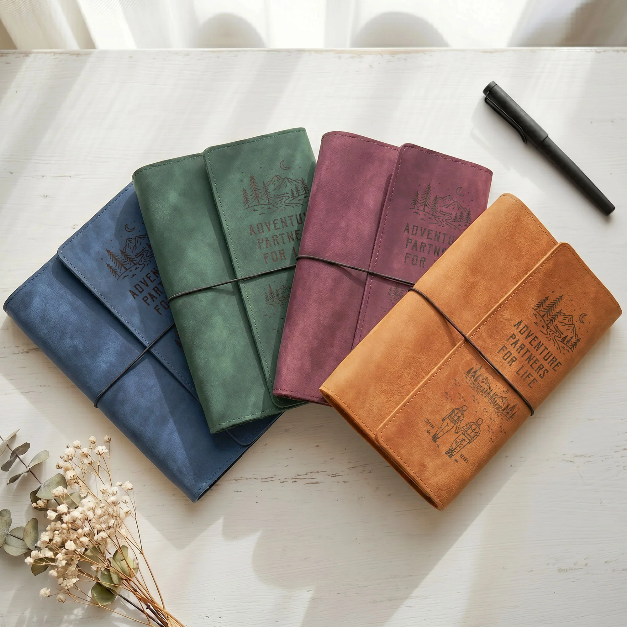 Adventure Partners For Life Couple Gift - Personalized Notebook Cover - Image 2