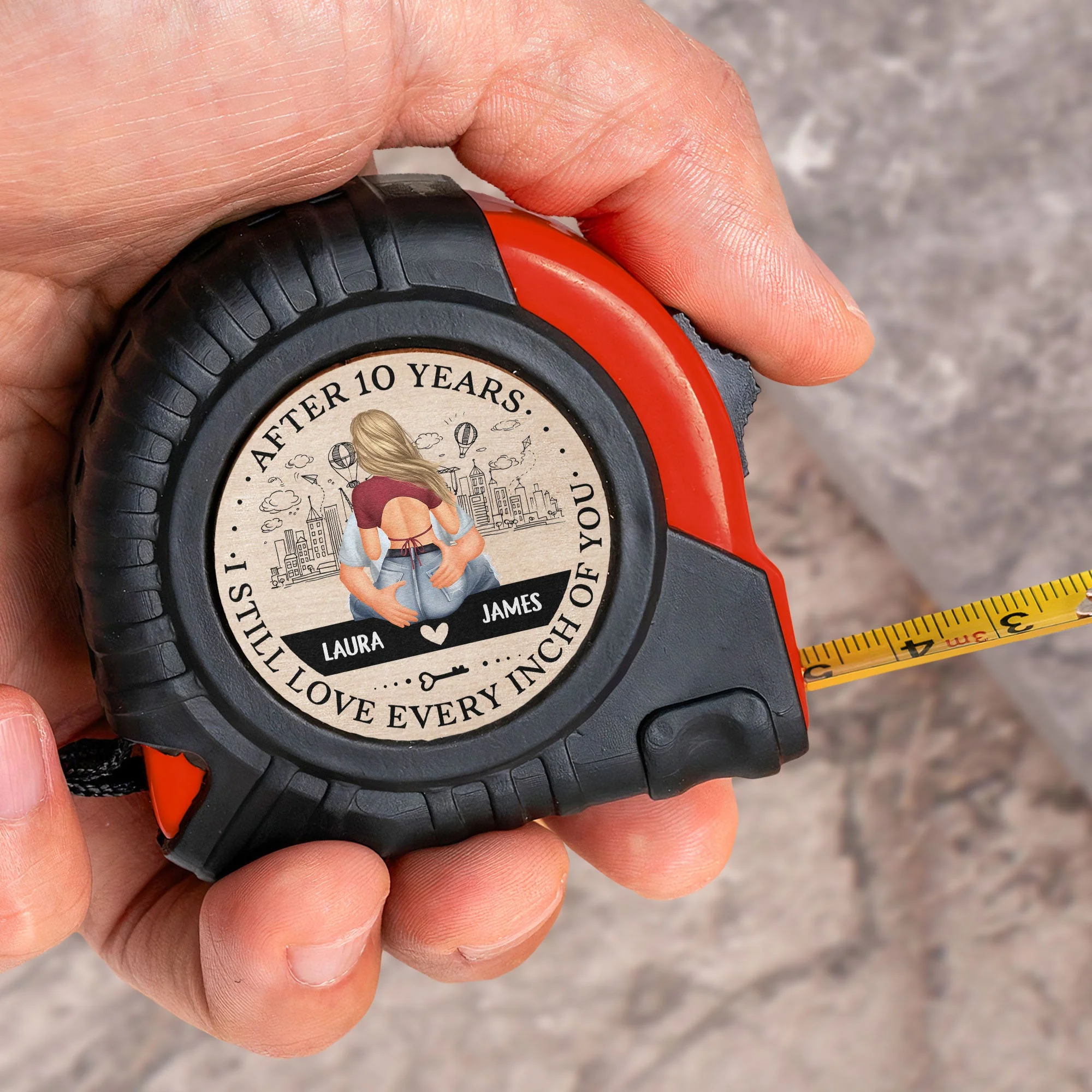 After Years I Still Love Every Inch Of You - Personalized Tape Measure - Image 2