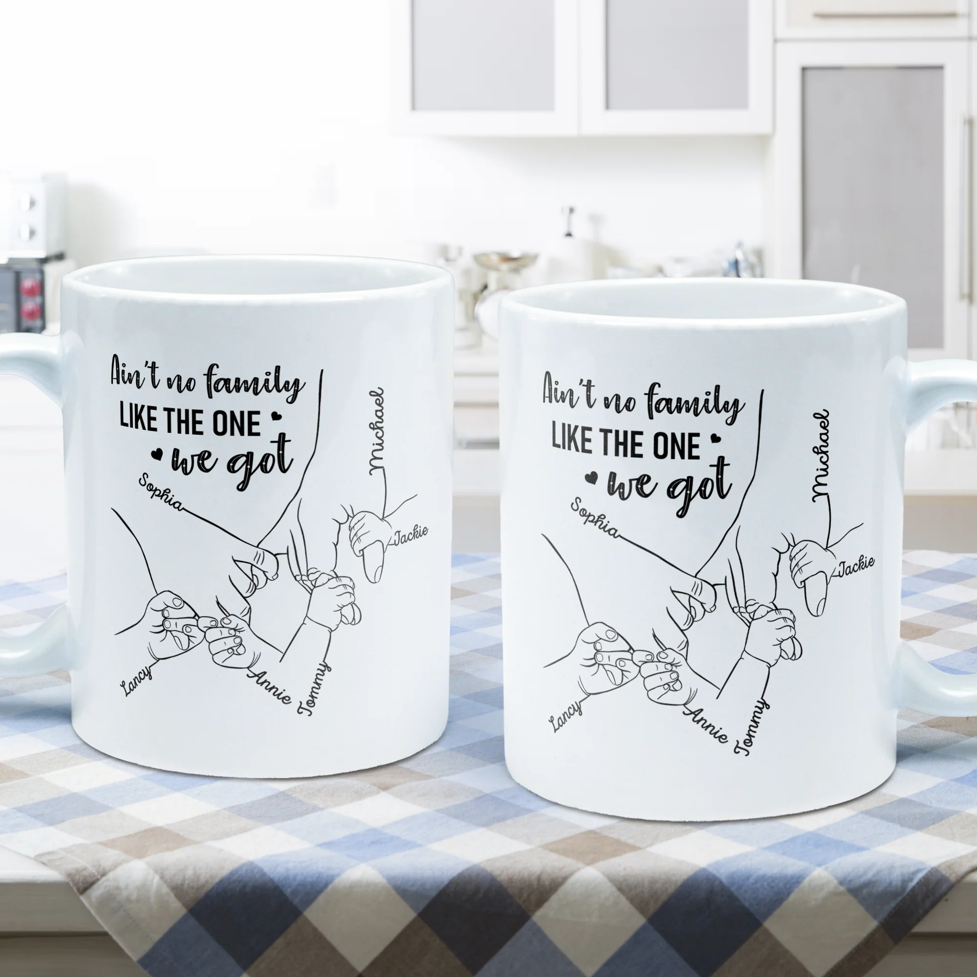 Ain't No Family Like The One We Got - Personalized Mug - Birthday, Anniversary, Loving Gift For Mother, Father, Sons, Daughters, Family Members - Image 3