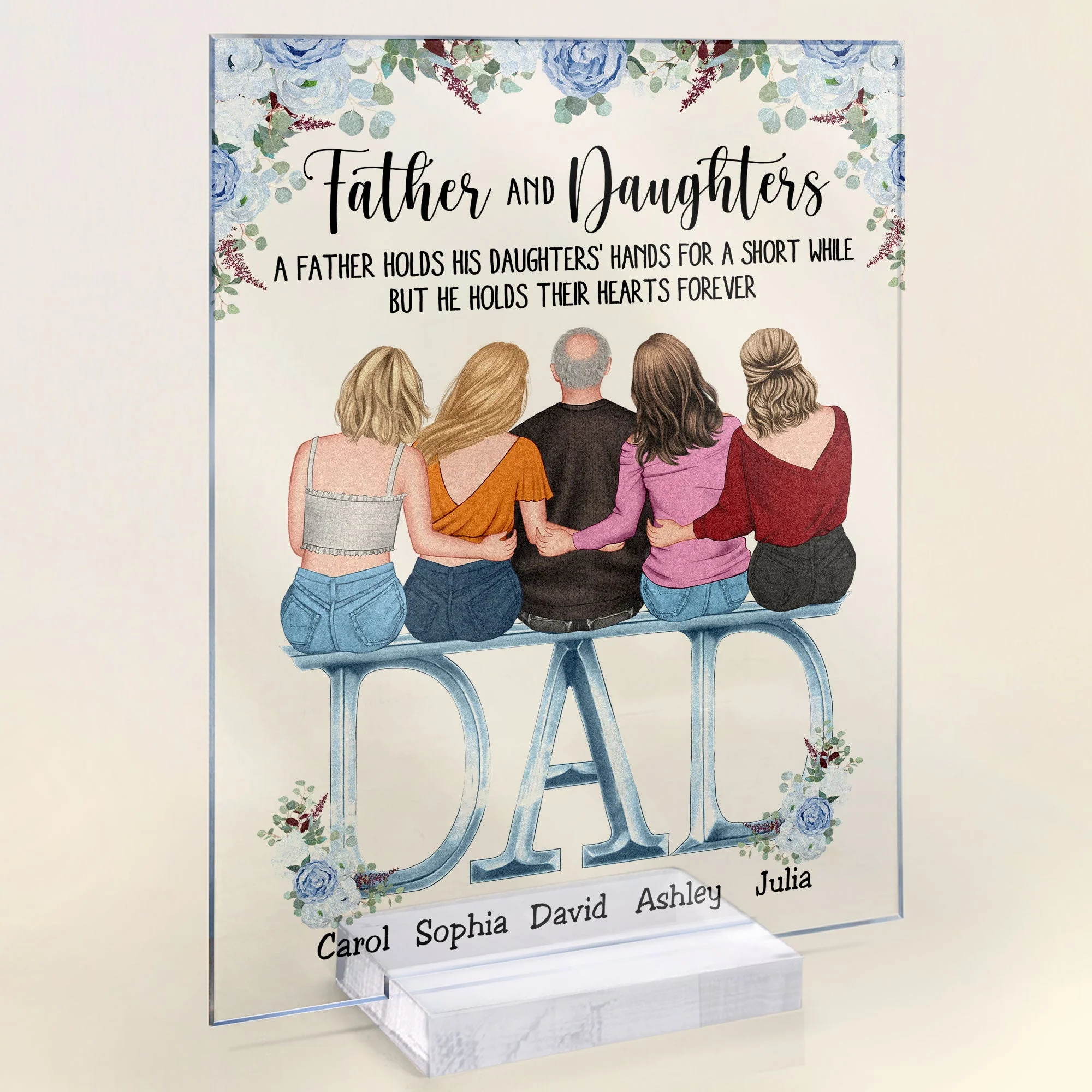 Ain't No Hood Like Fatherhood - Personalized Acrylic Plaque - Image 2