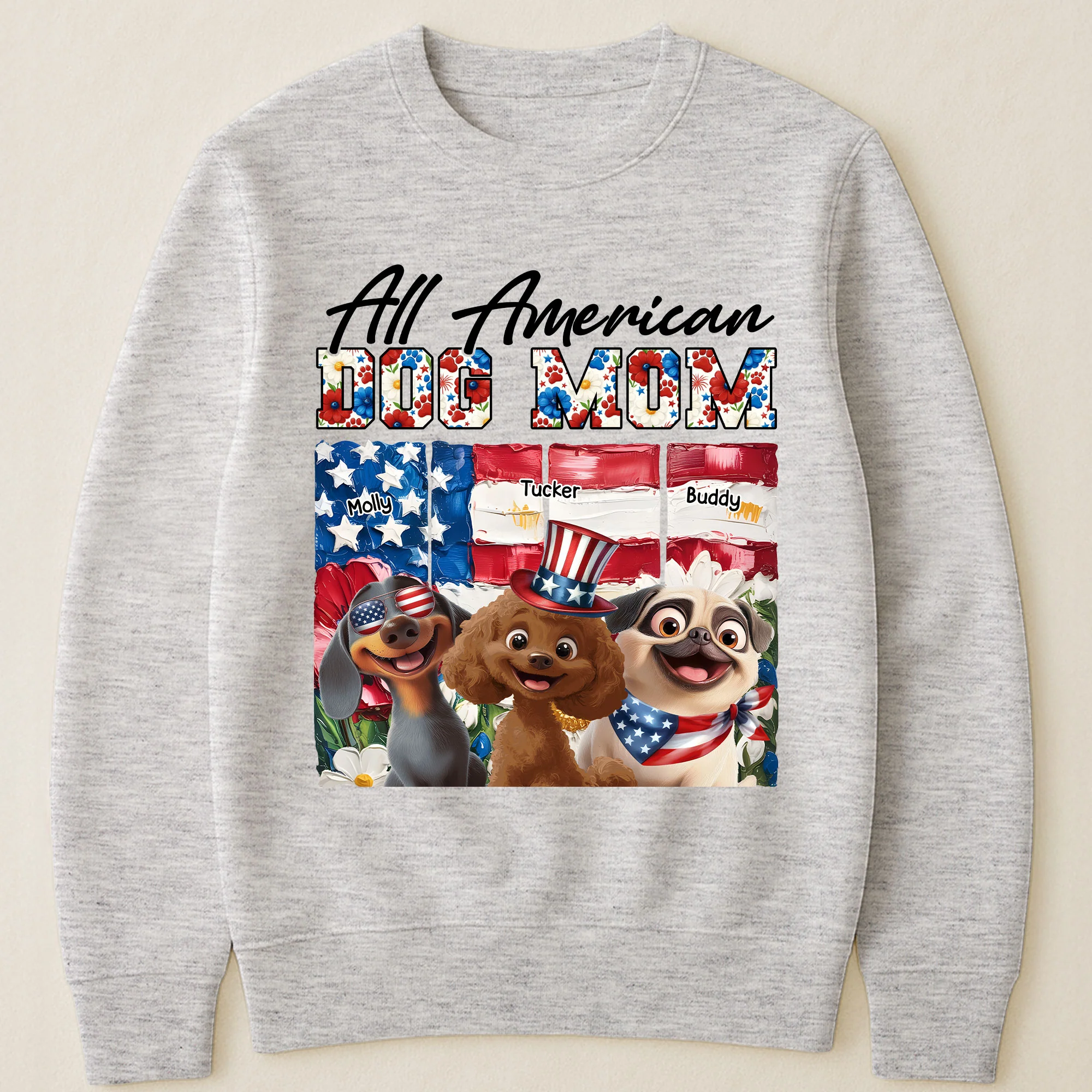 All American Dog Mom- Personalized Shirt - Image 3