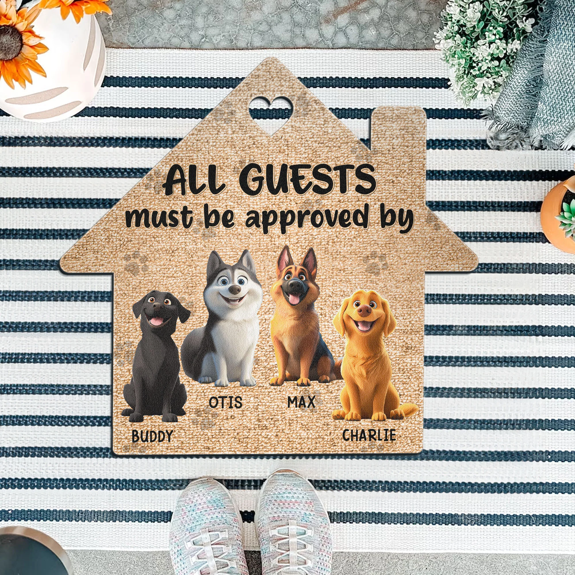 All Guest Must Be Approved By - Personalized Doormat - Image 3