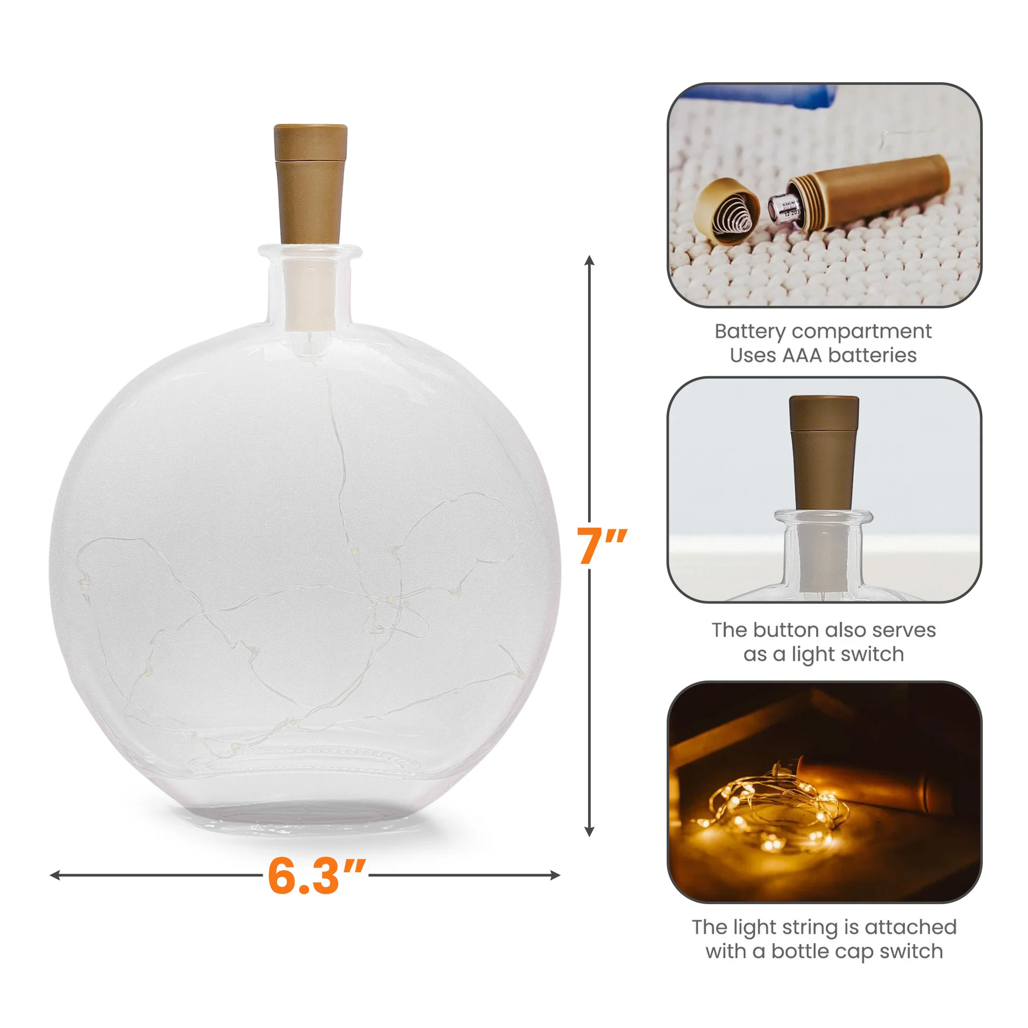 All I Want For Christmas Is You And Your B#tt - Personalized Round Flat Bottle Light - Image 7