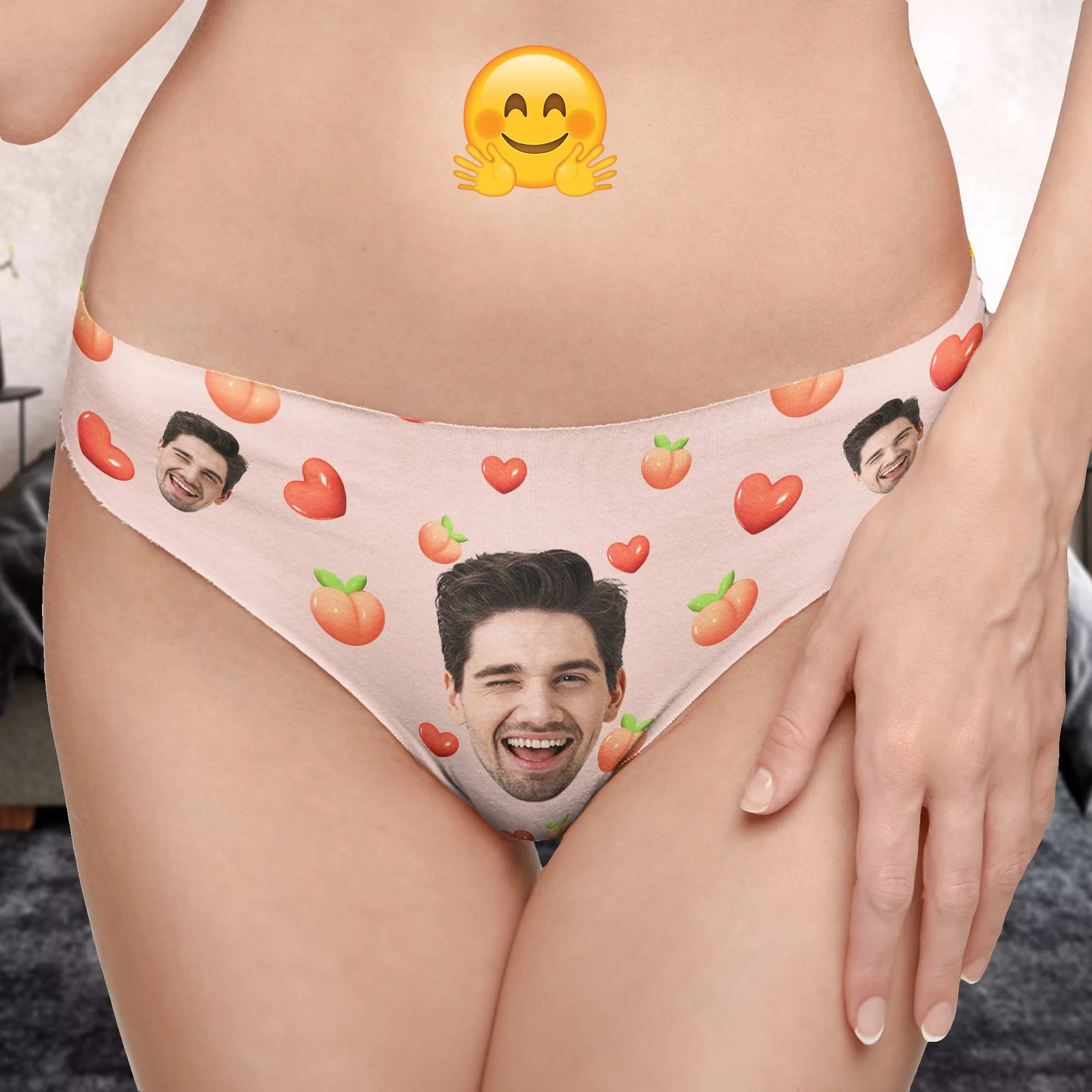 All This Ass Is Just For Him - Personalized Photo Women's Low-Waisted Brief - Image 2