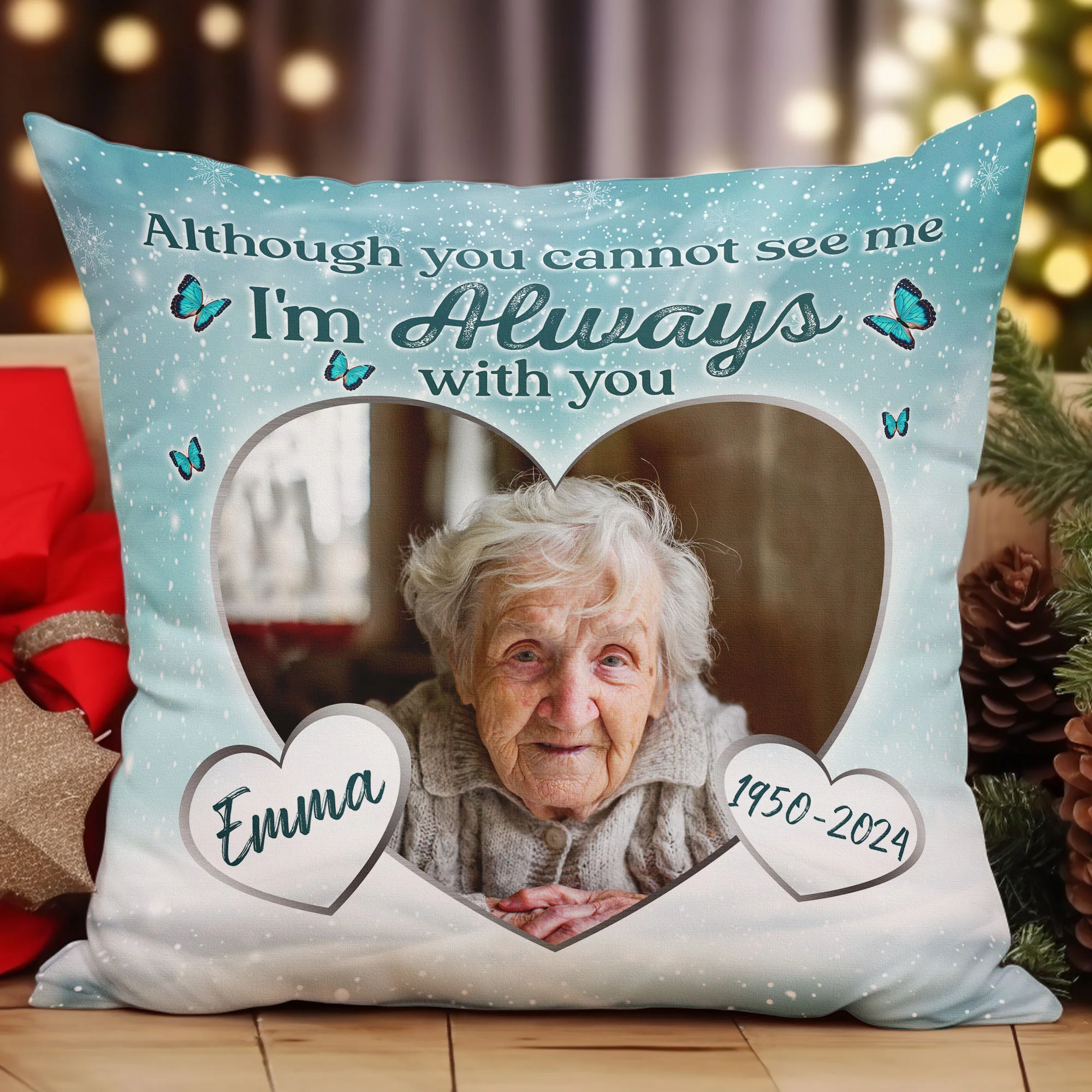 Although You Cannot See Me - Personalized Photo Pillow (Insert Included) - Image 4