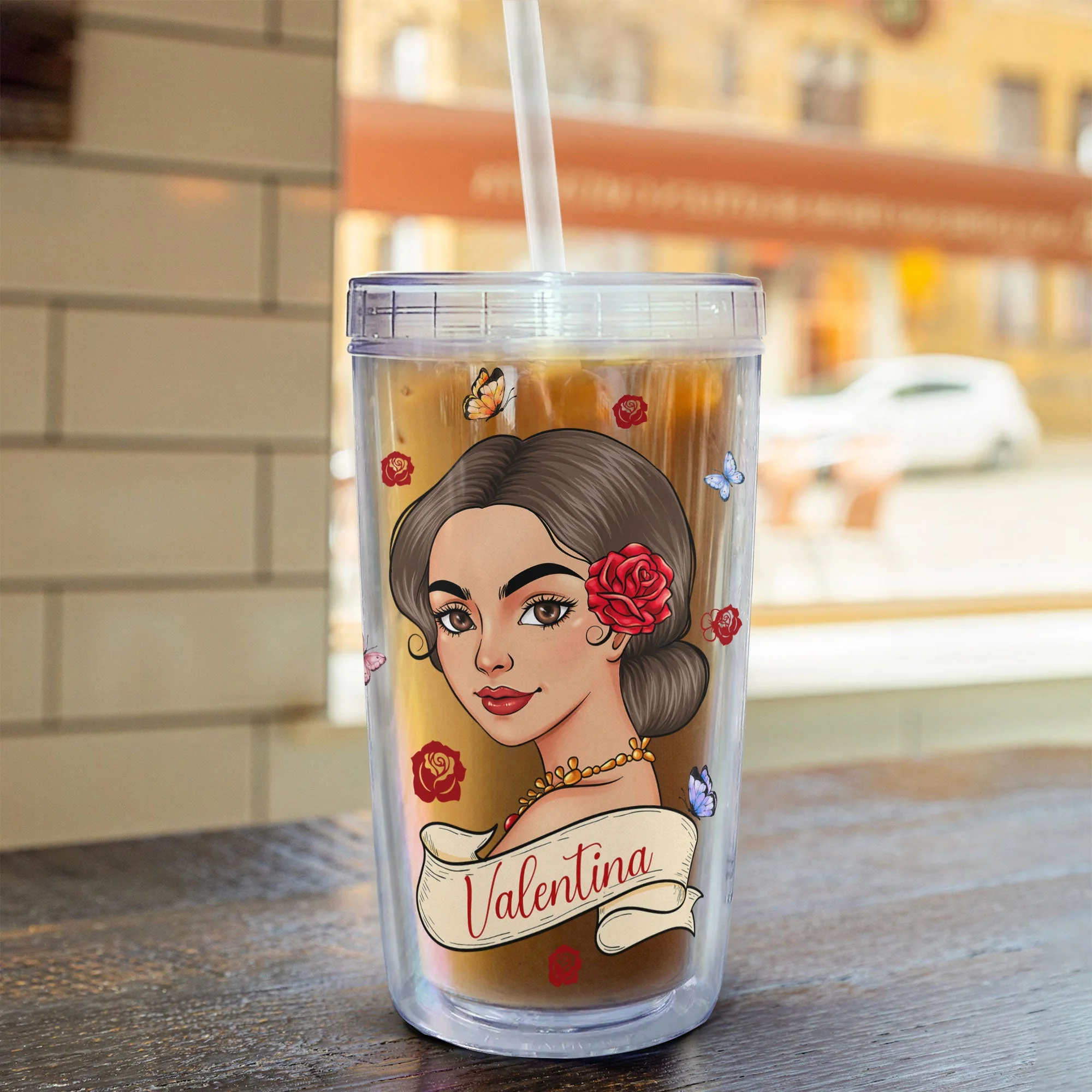 Always Chingona, Sometimes Cabrona  - Personalized Acrylic Tumbler With Straw - Image 3