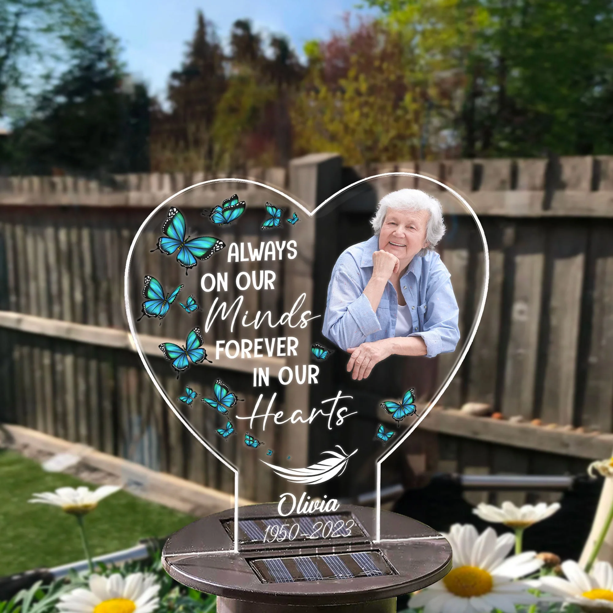 Always On My Mind  - Personalized Photo Solar Light - Image 4