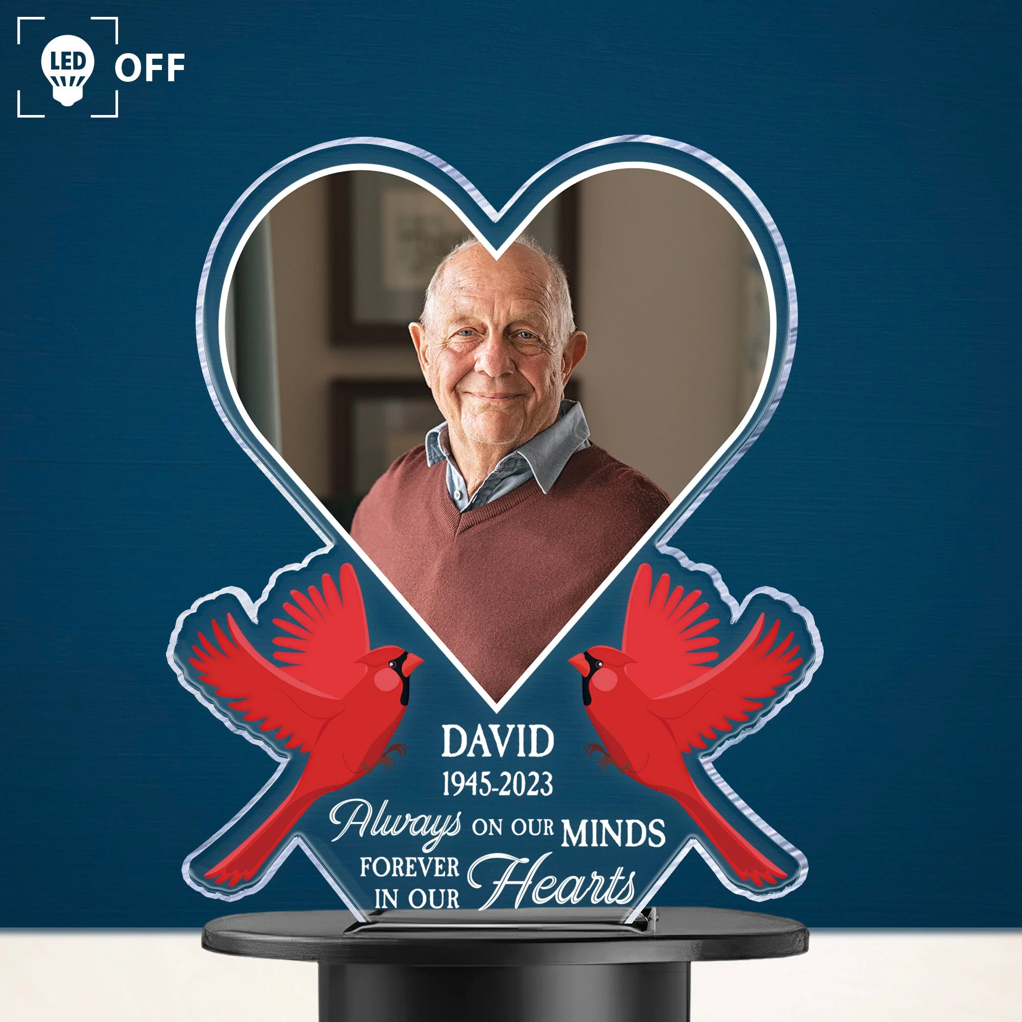 Always On Our Minds Forever In Our Hearts - Personalized Photo Solar Light - Image 5