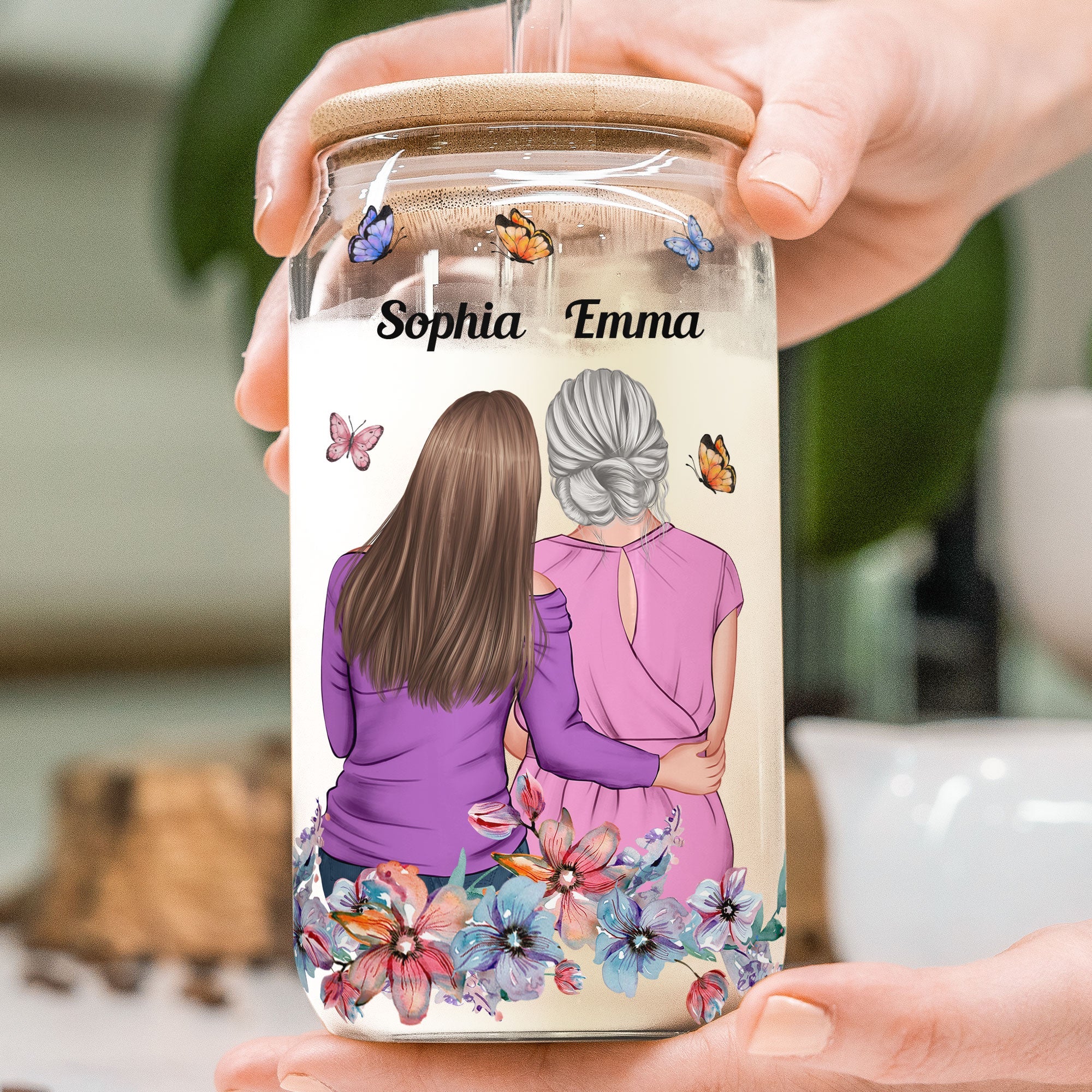 Always Remember You Are Braver - Personalized Clear Glass Cup - Image 2