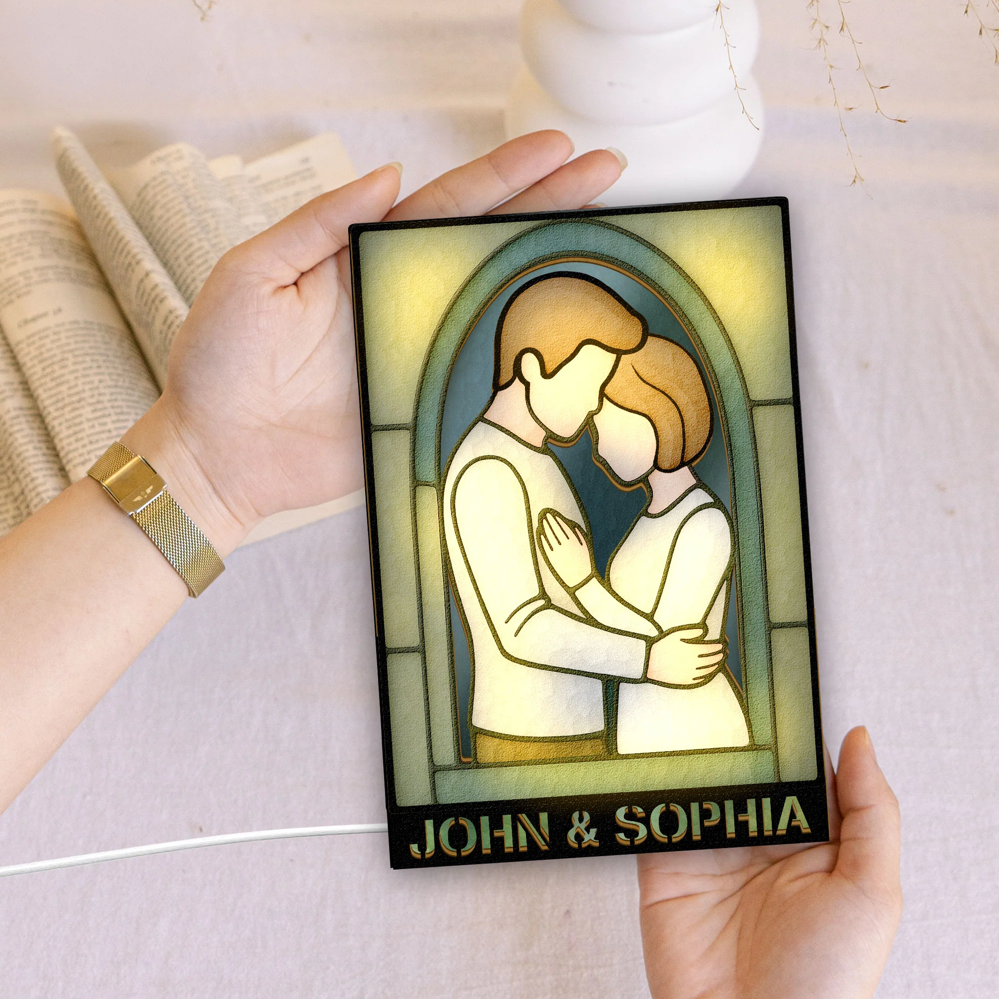 Always Together - Personalized LED Night Lamp - Image 3