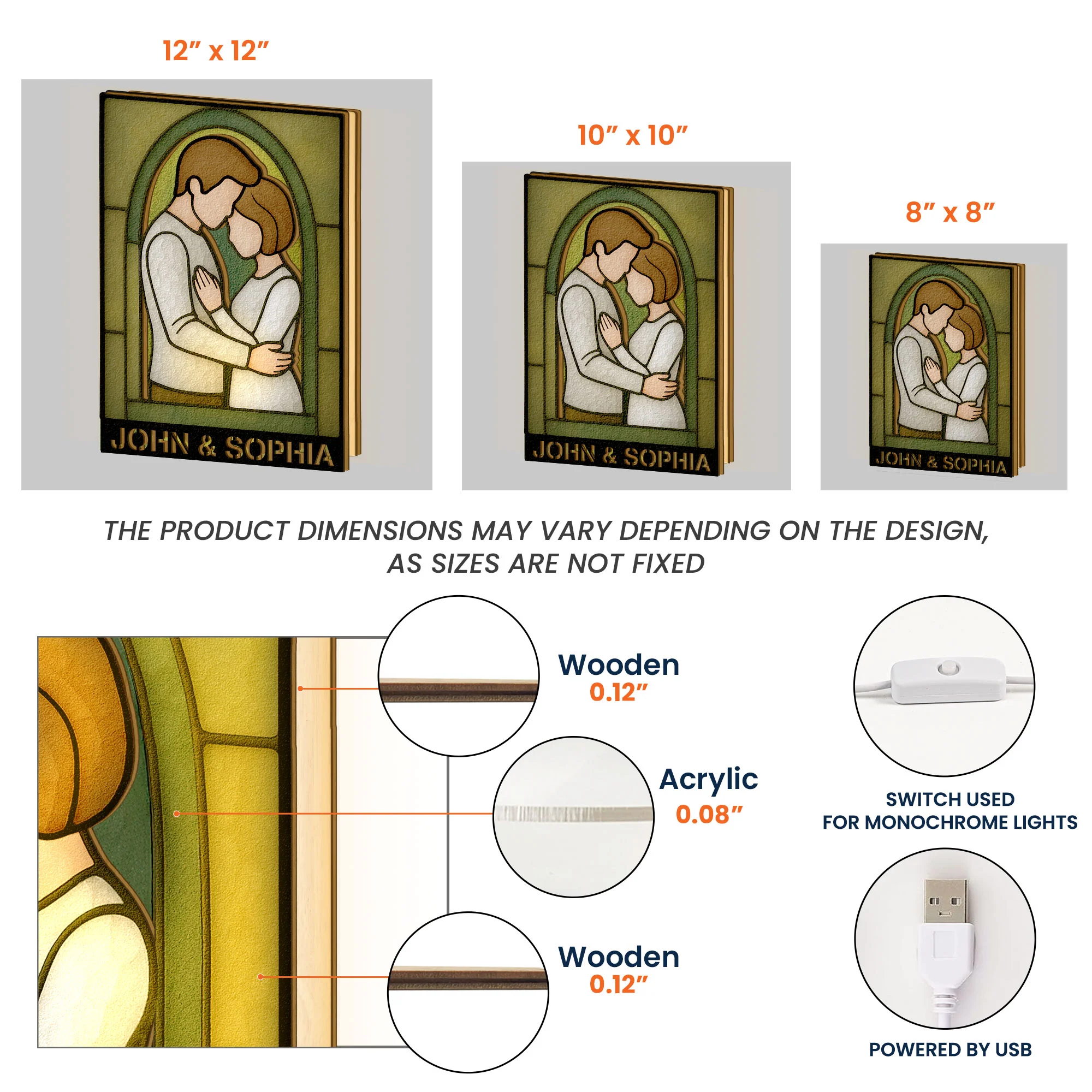 Always Together - Personalized LED Night Lamp - Image 5