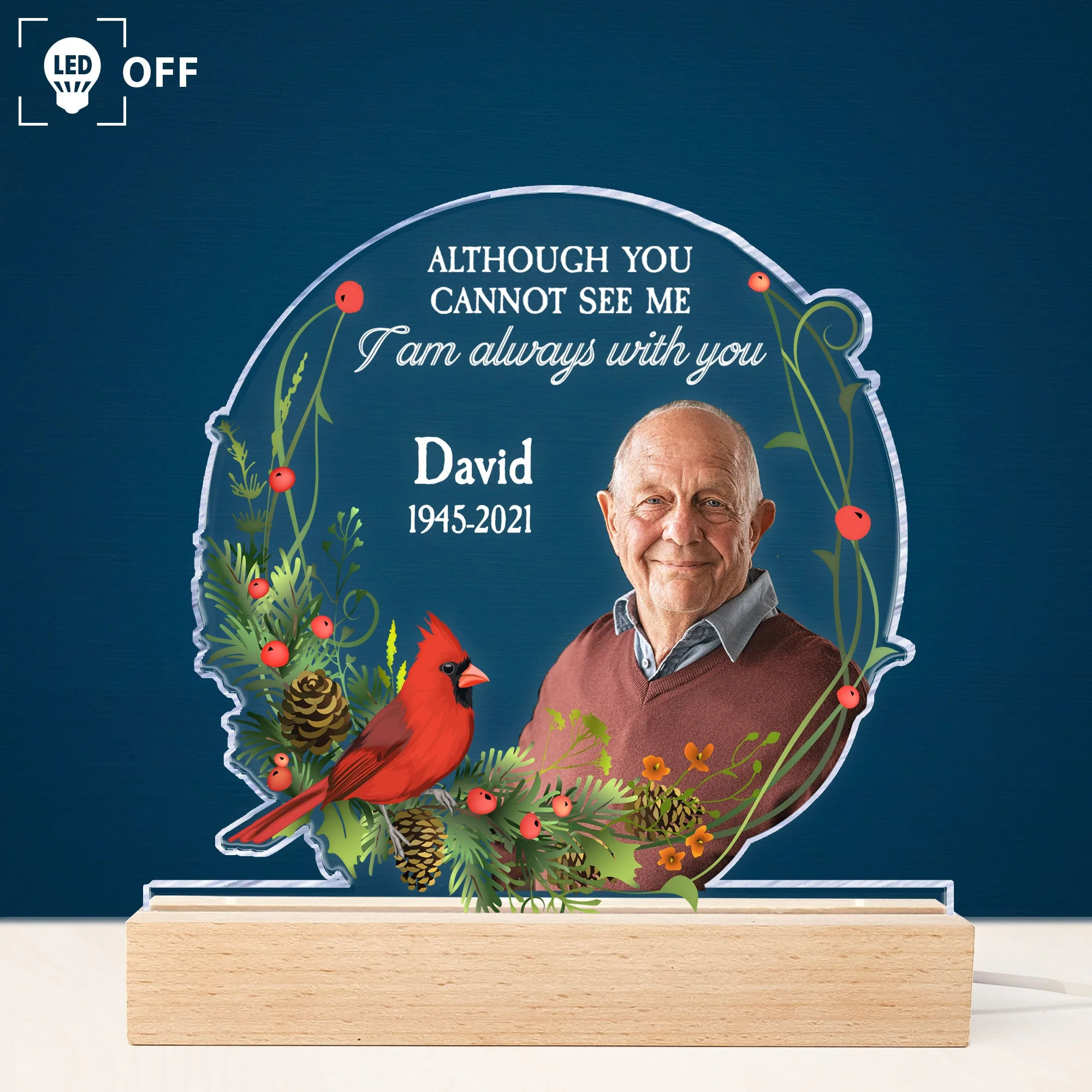 Always With You Memorial Light - Personalized Photo LED Light - Image 5