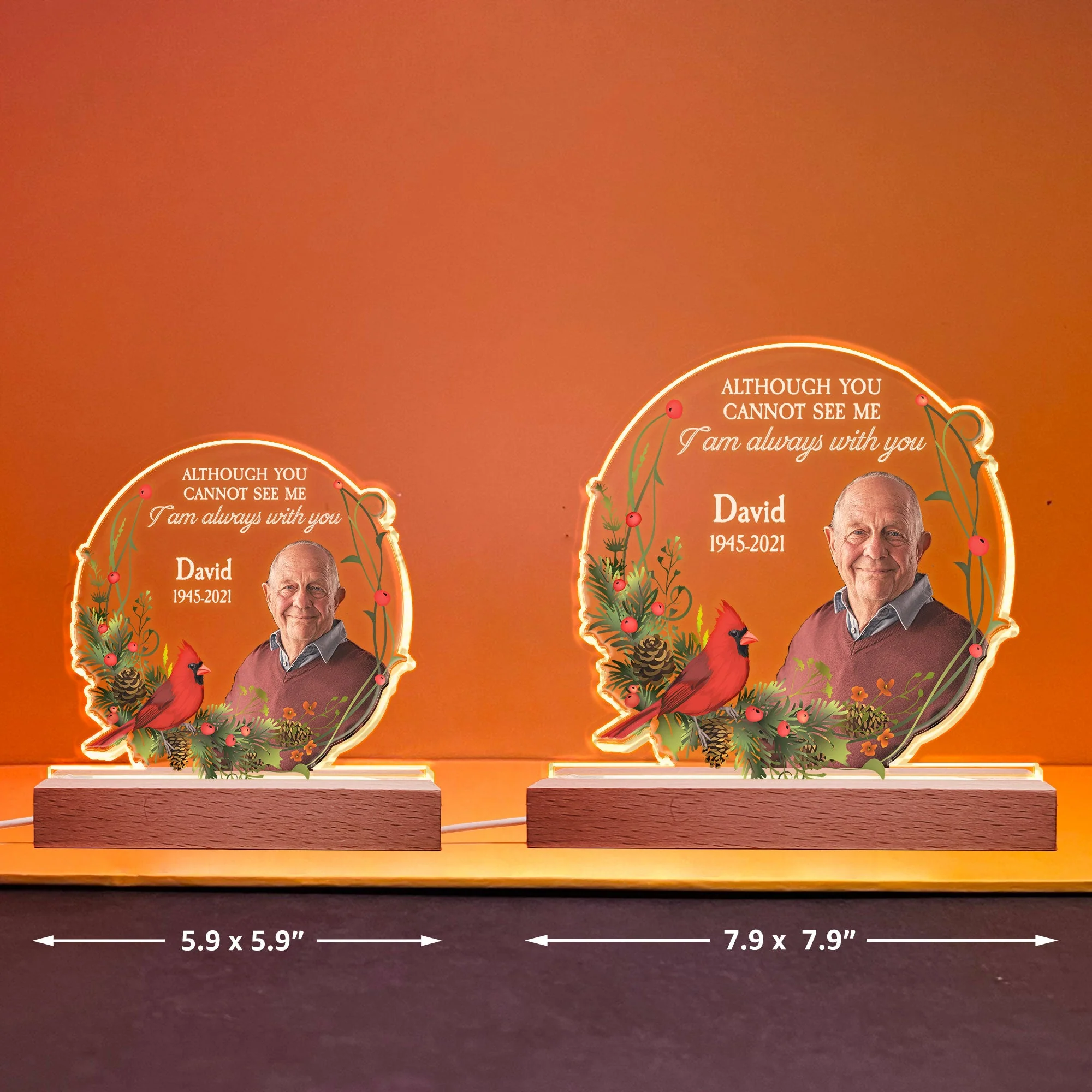 Always With You Memorial Light - Personalized Photo LED Light - Image 6