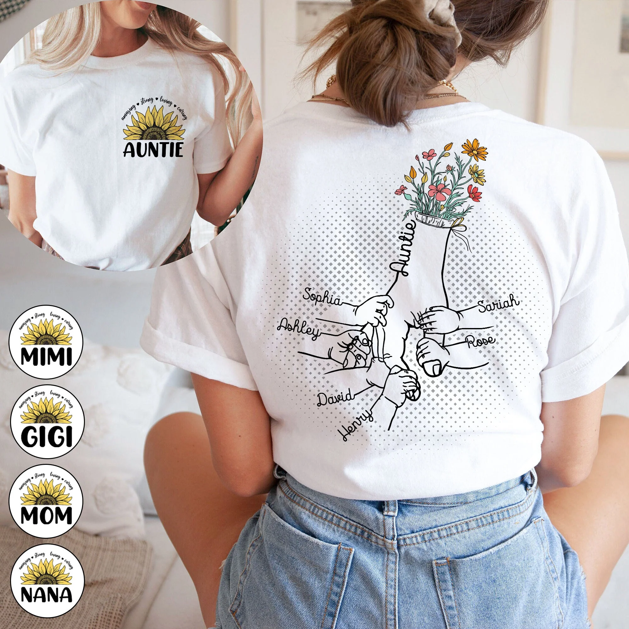 Amazing , Strong, Loving, Caring - Personalized Shirt - Image 7