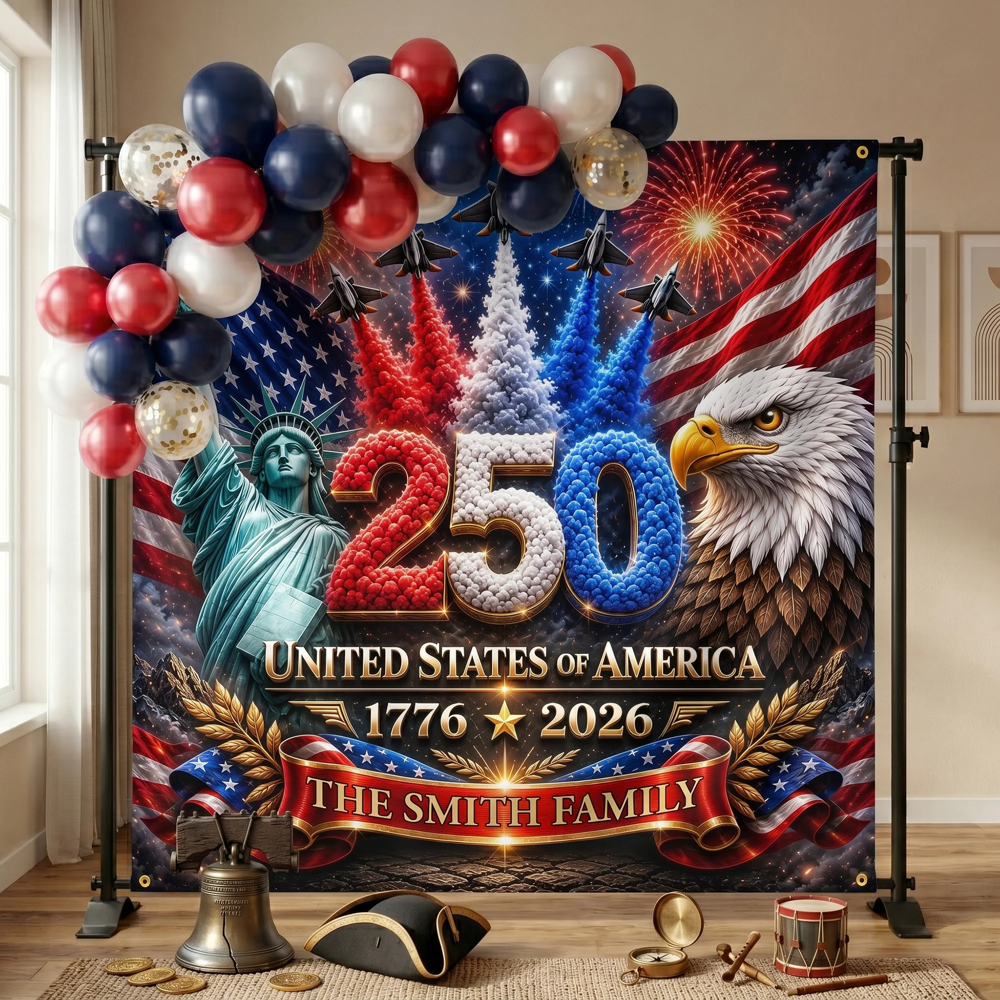 America 250Th Anniversary - Personalized Backdrop - Image 2