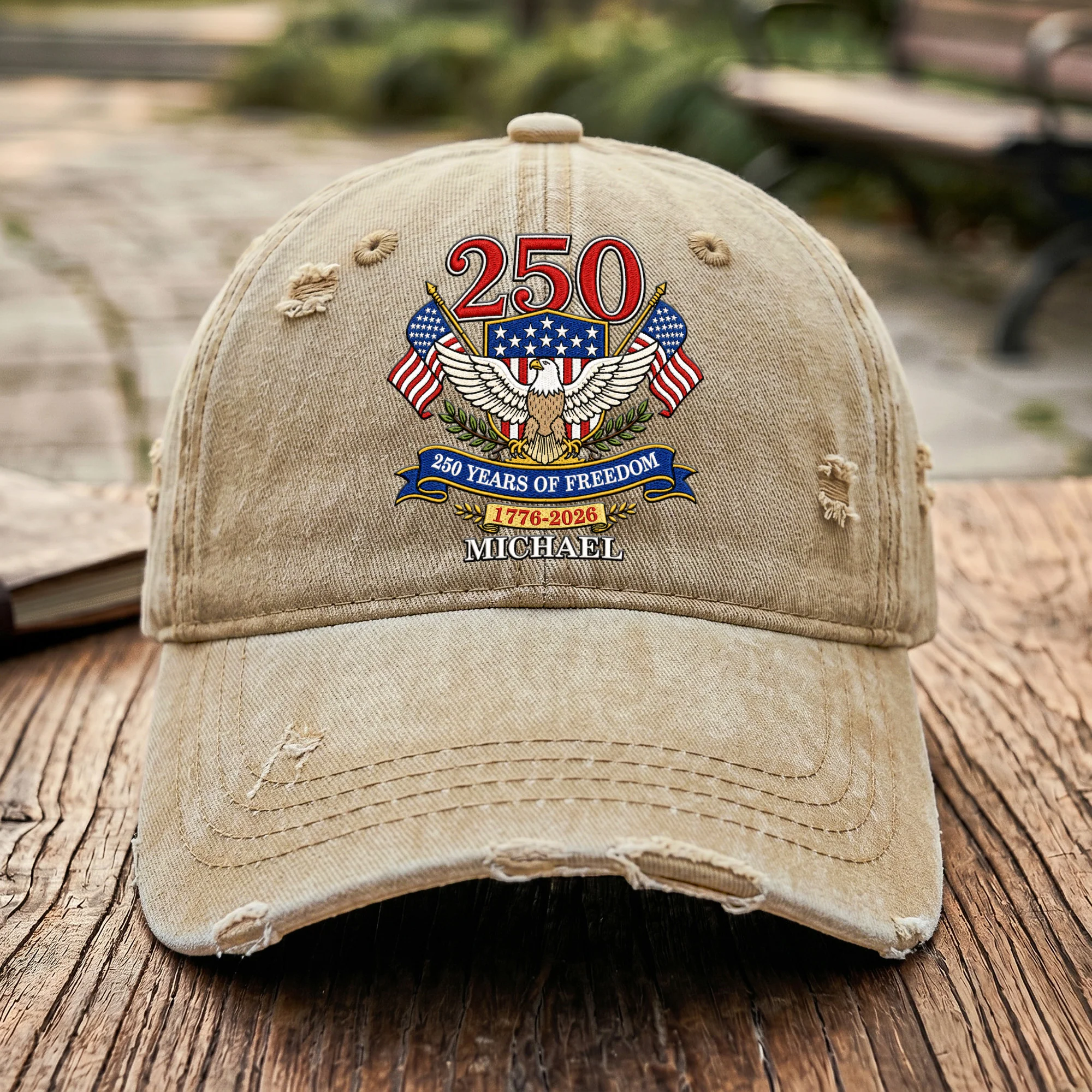American Bald Eagle Independence Day - Personalized Cap - Image 2