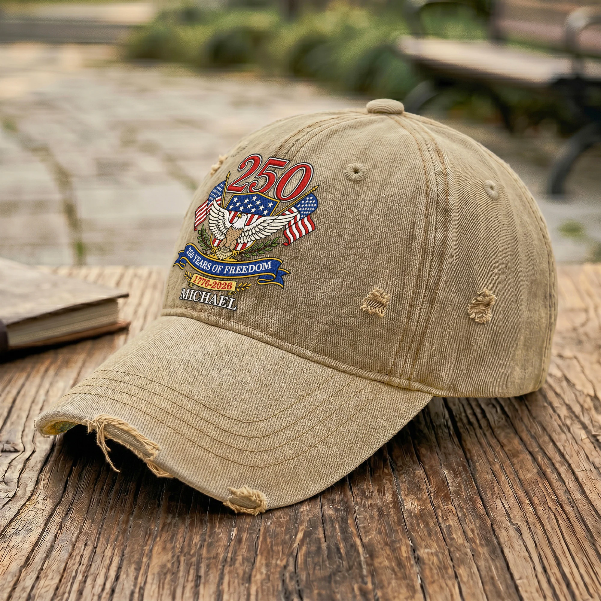 American Bald Eagle Independence Day - Personalized Cap - Image 3