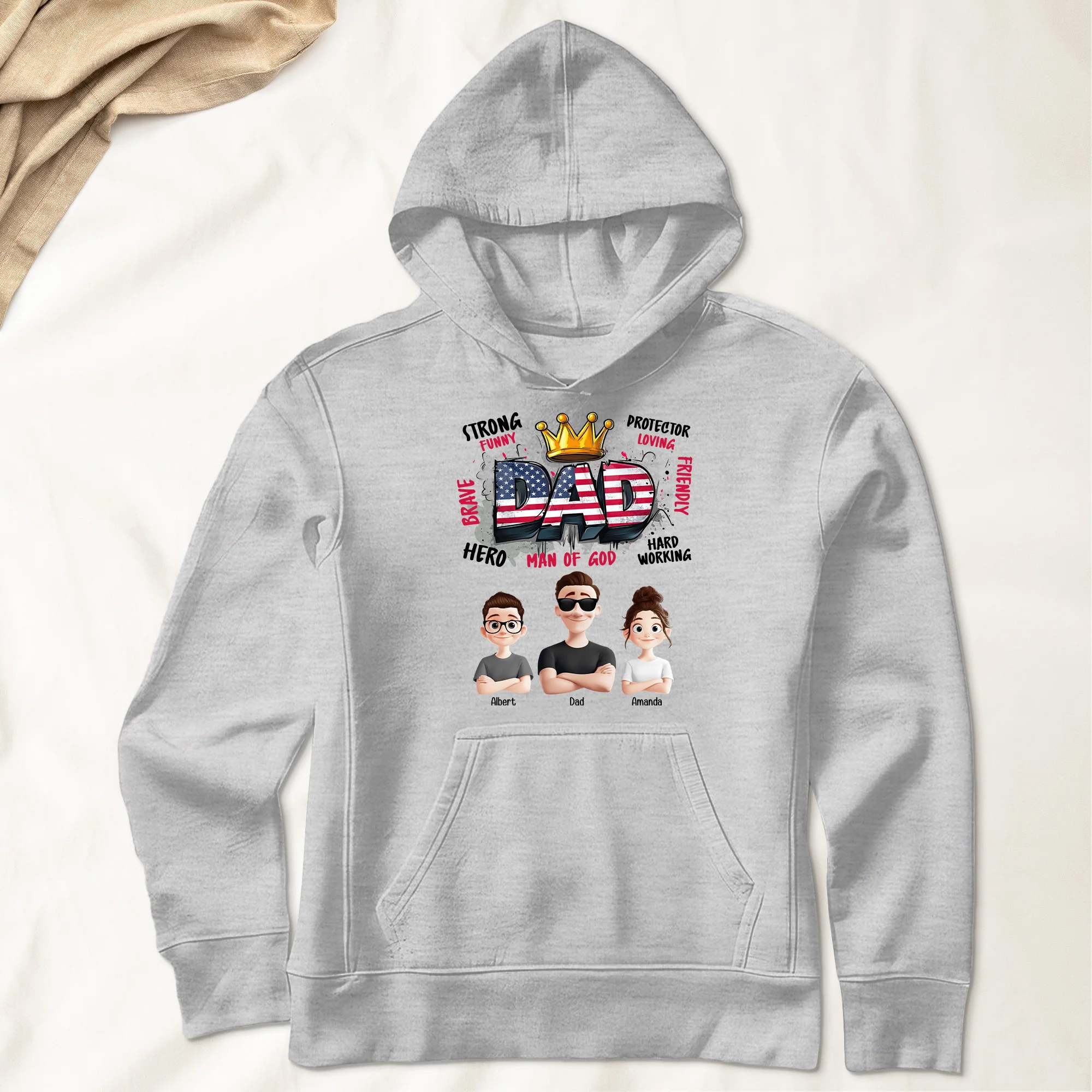 American Dad Man Of God - Personalized Shirt - Image 2