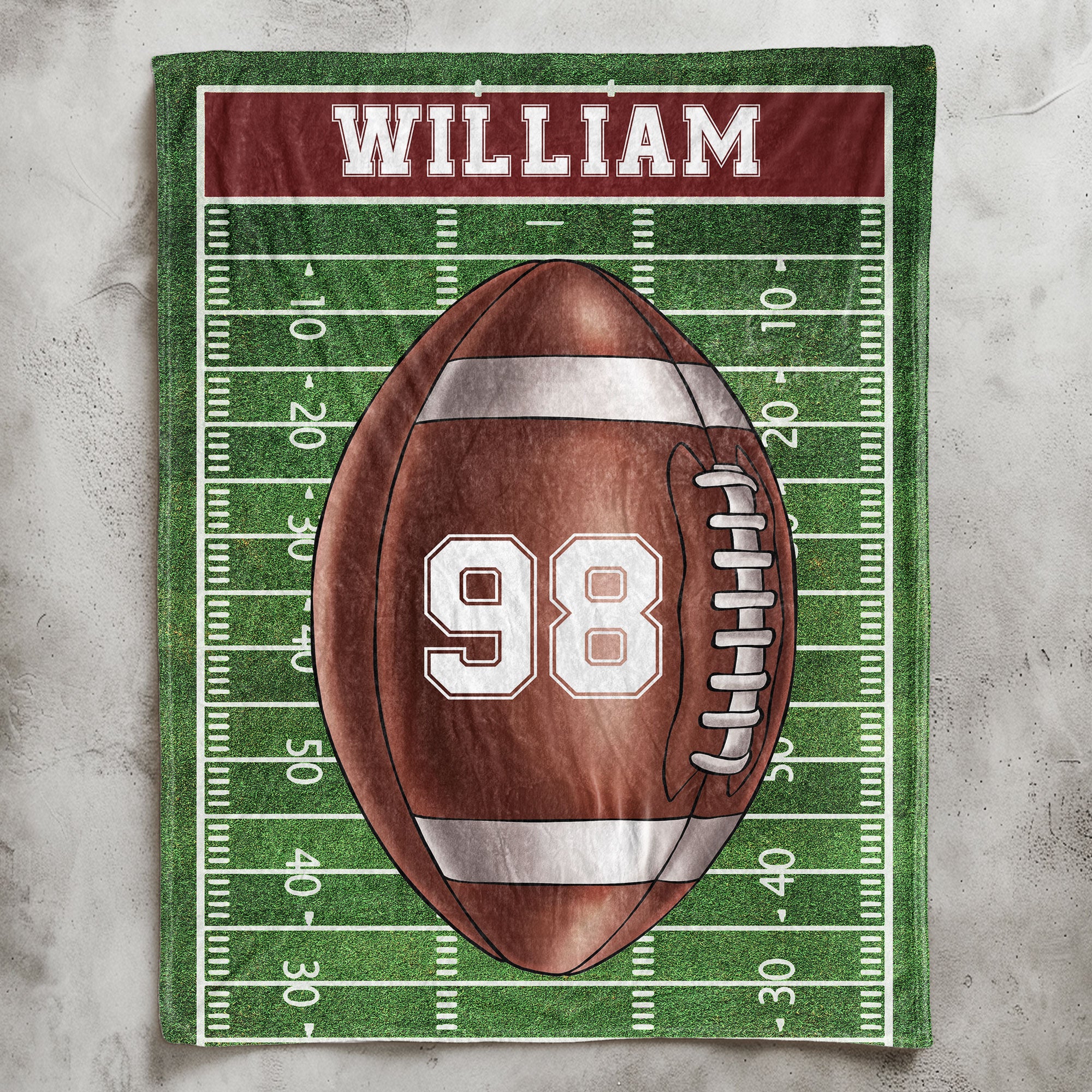 American Football Field Custom Name - Personalized Blanket - Image 6