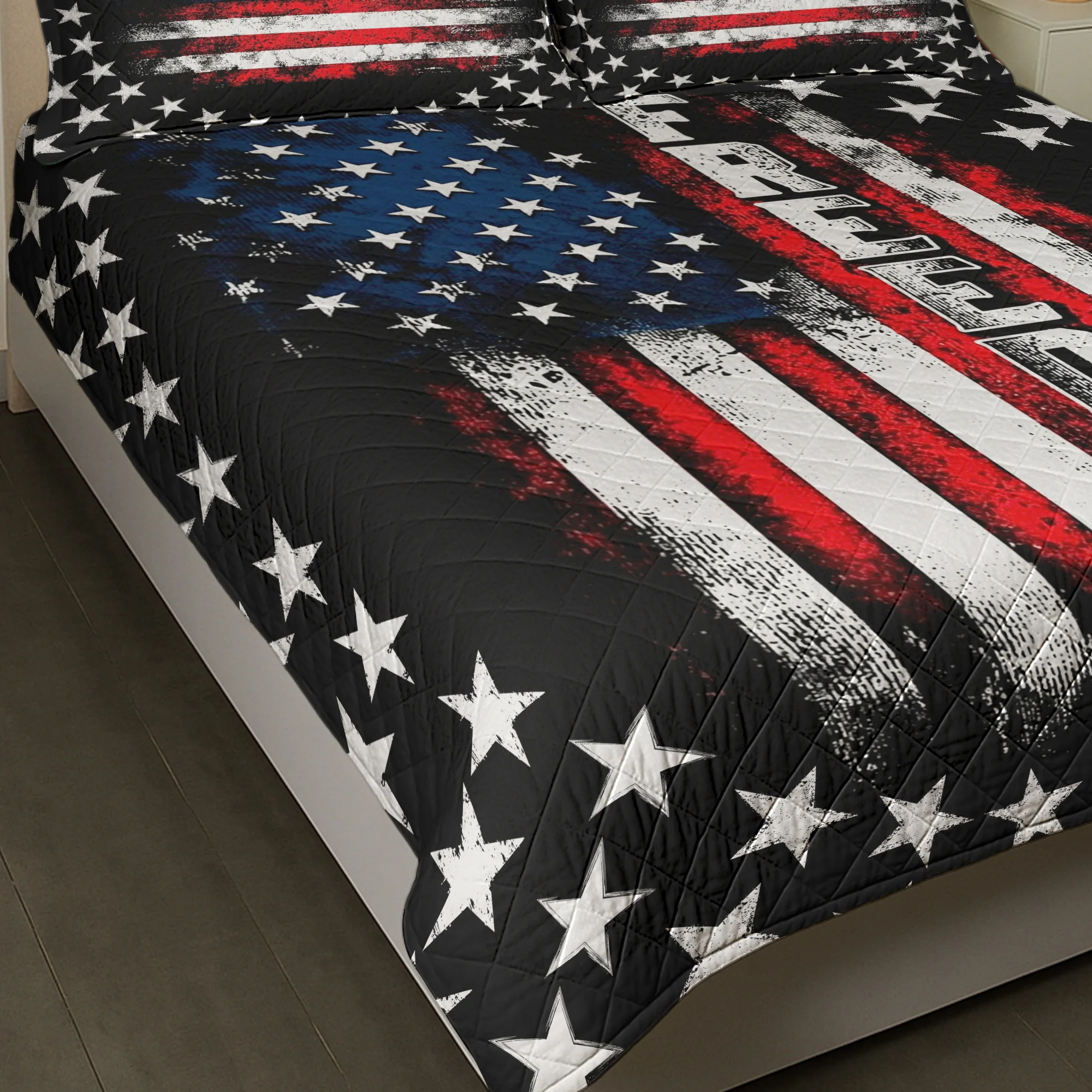 American Freedom Flag Patriotic Design - Custom Quilt Set - Image 5