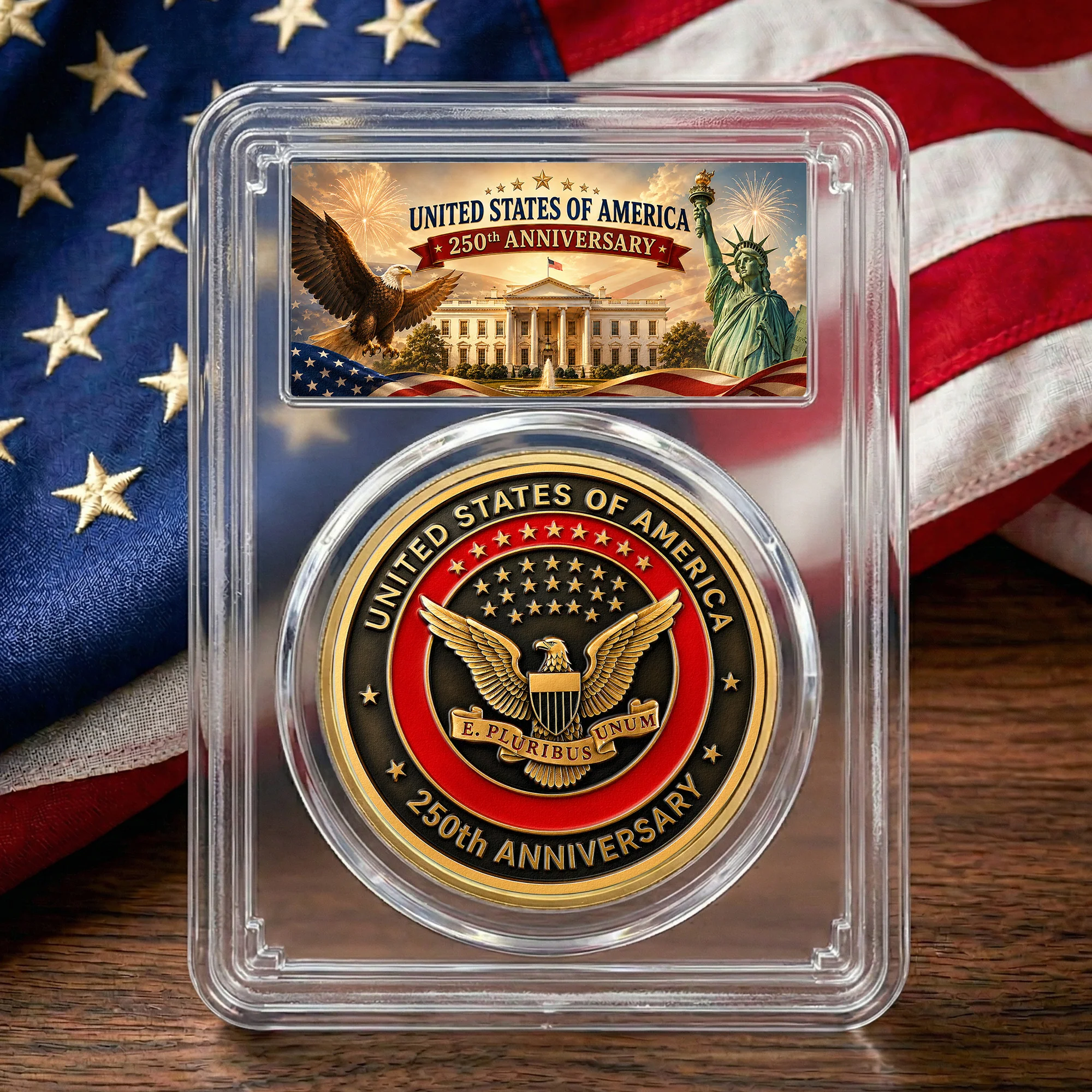 American Symbol 250 Years Of Freedom Great Seal - Coin - Image 10