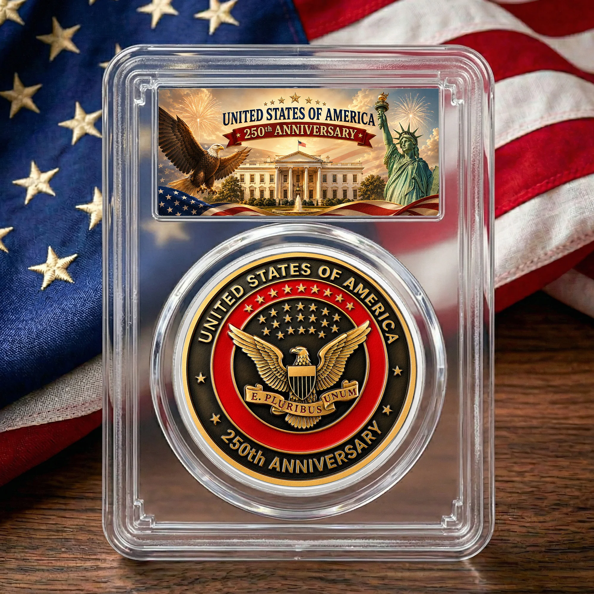 American Symbol 250 Years Of Freedom Great Seal - Coin - Image 11