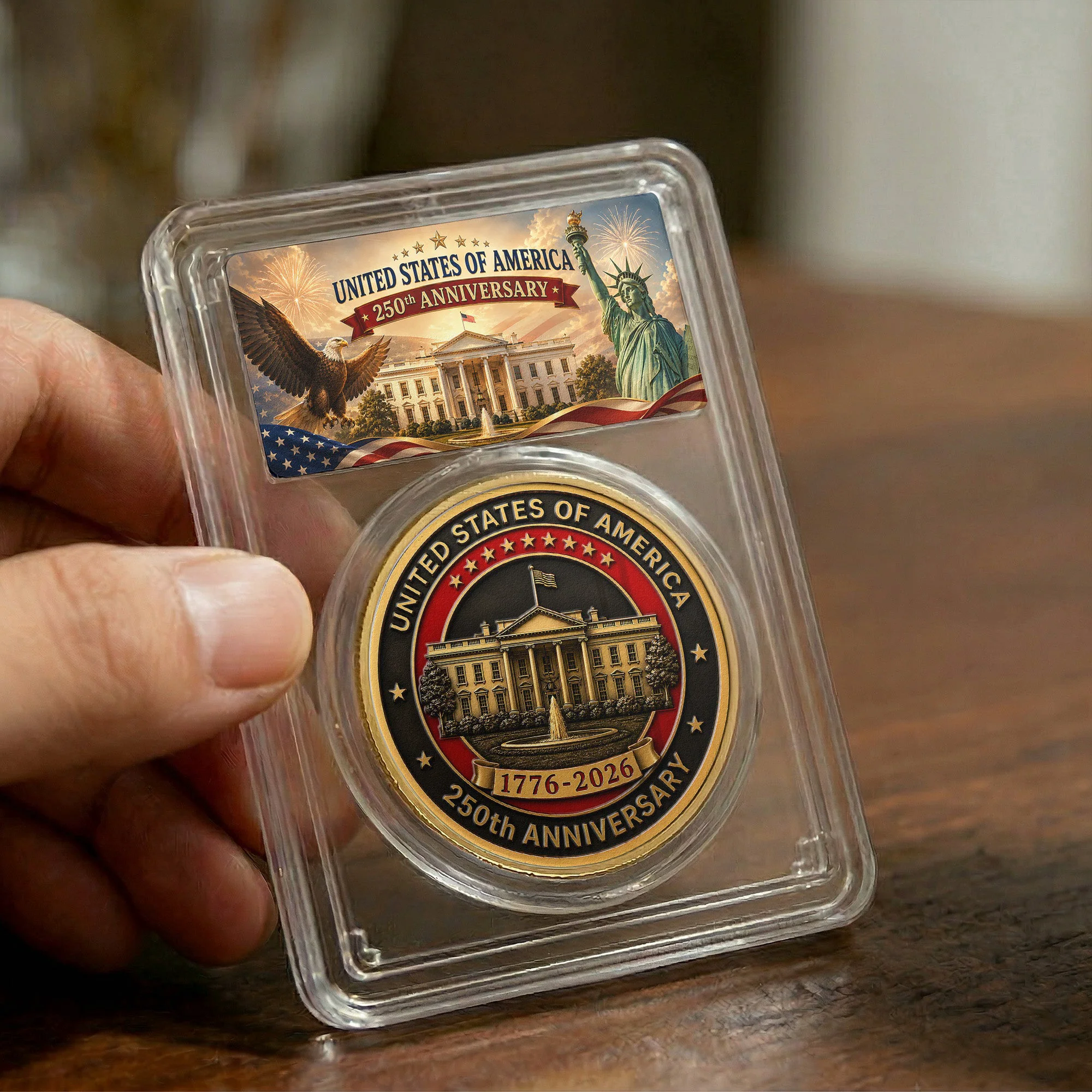 American Symbol 250 Years Of Freedom White House - Coin - Image 3