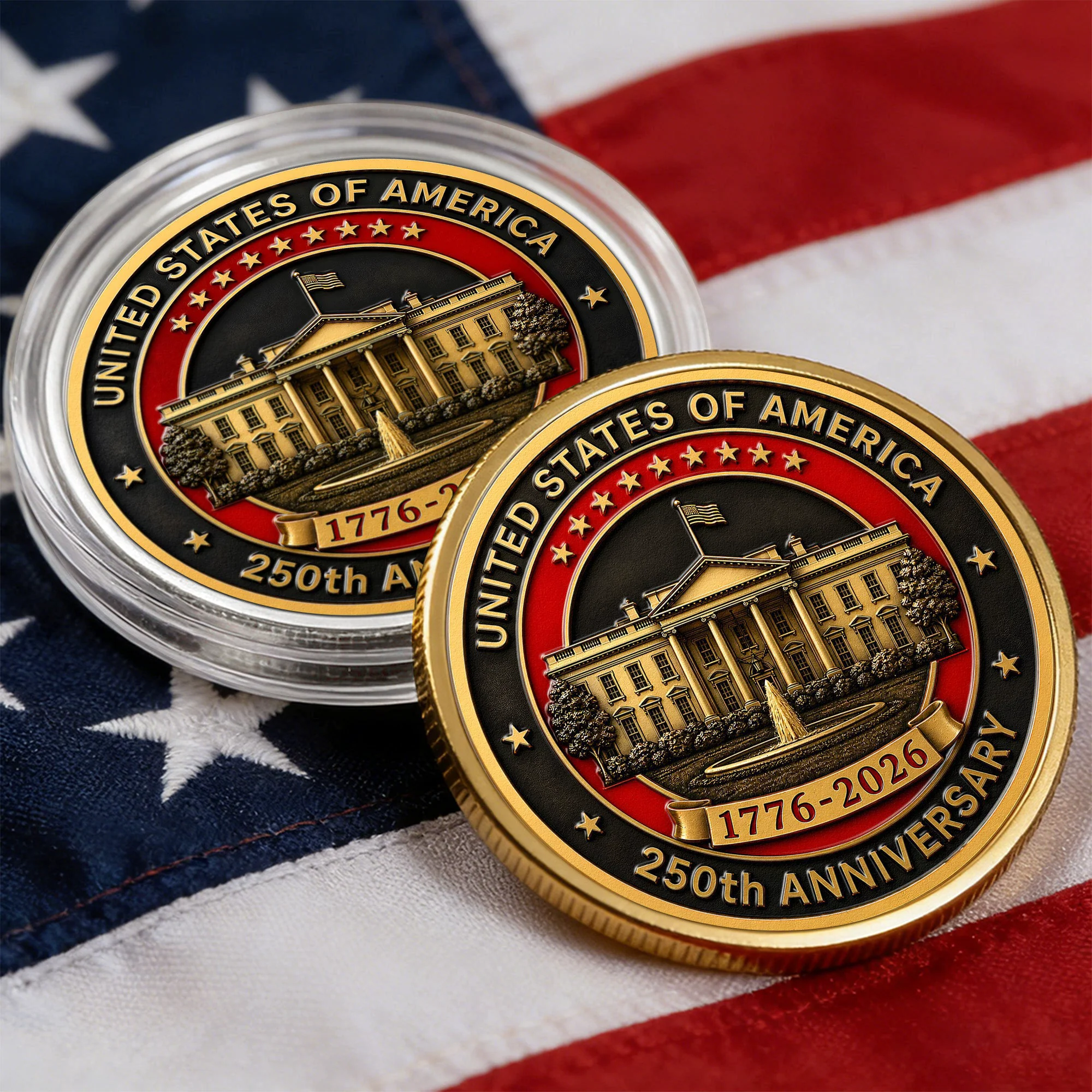 American Symbol 250 Years Of Freedom White House - Coin - Image 6