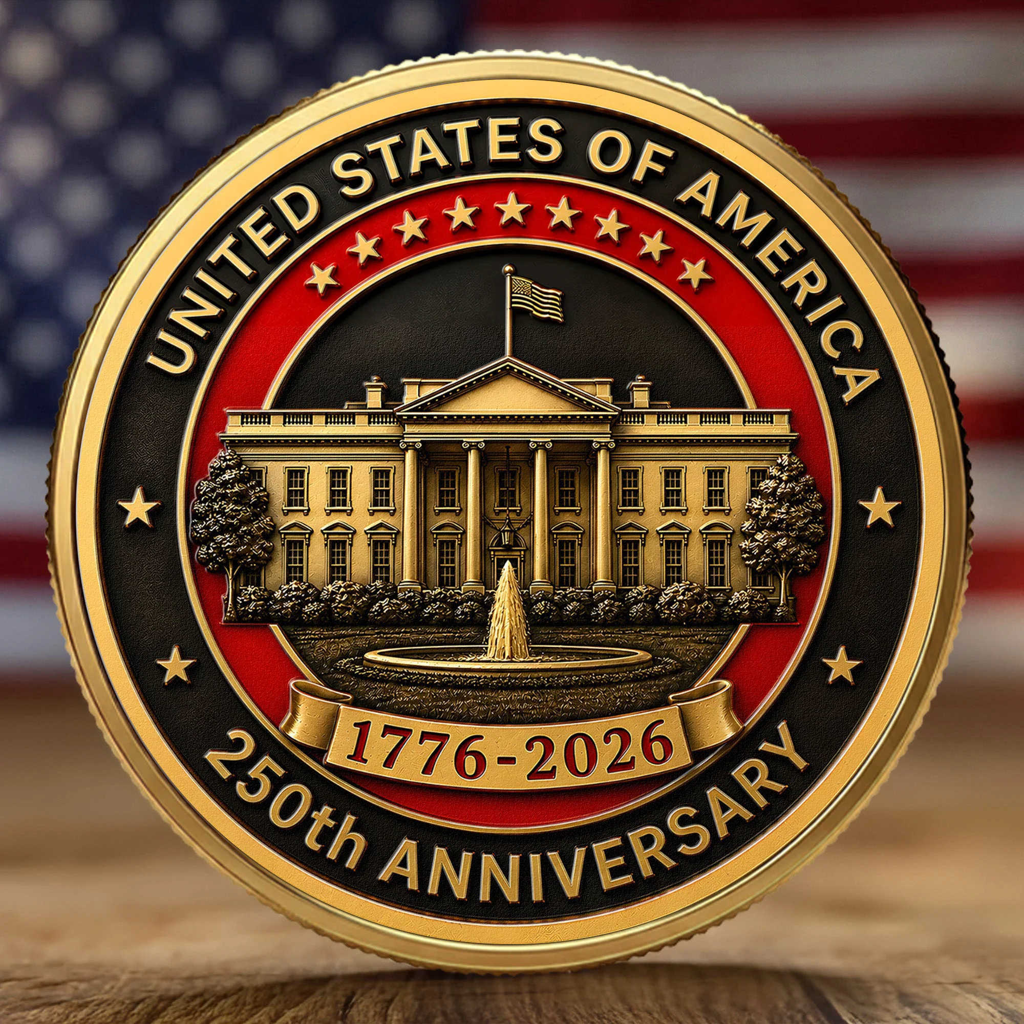 American Symbol 250 Years Of Freedom White House - Coin - Image 8