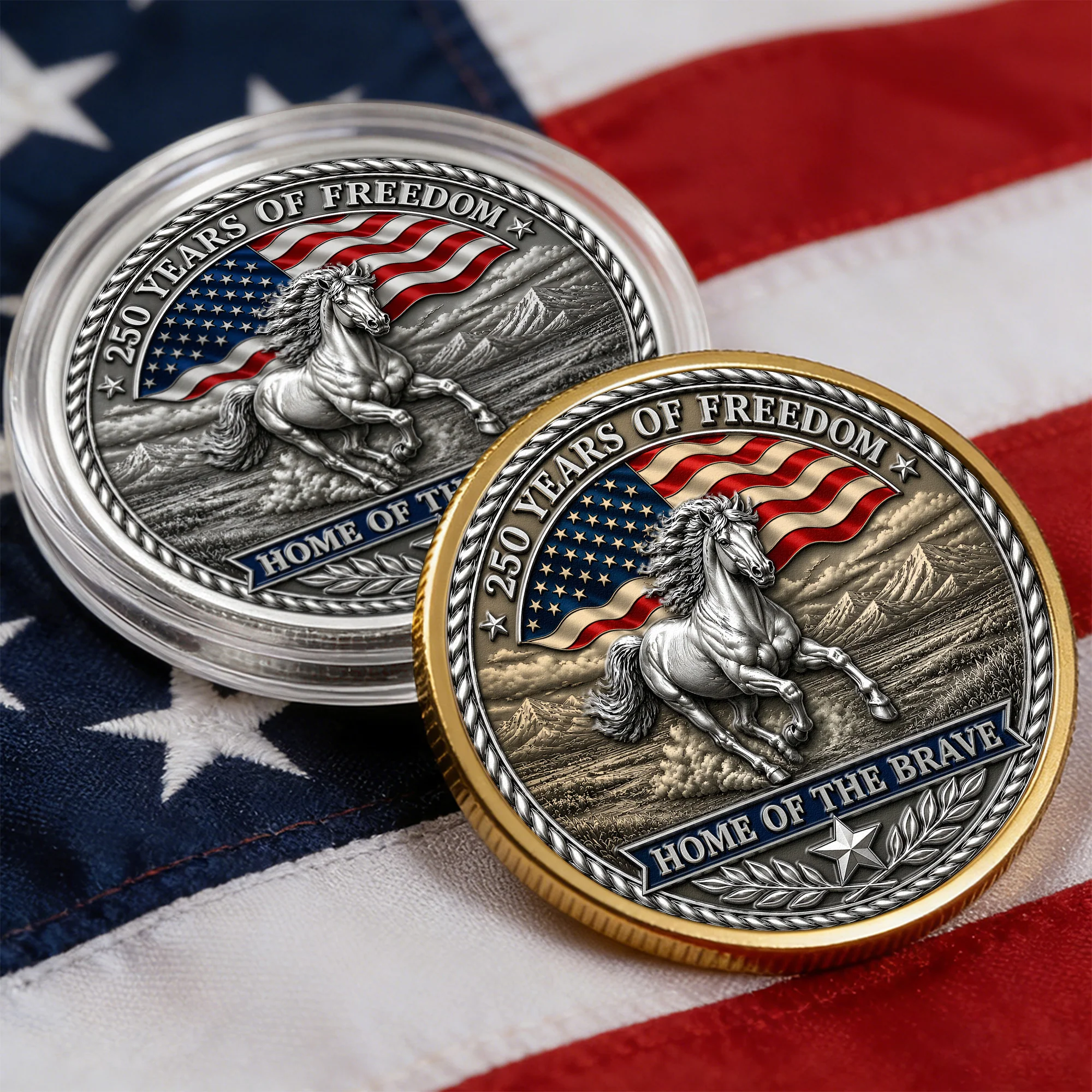 America's Legacy 250 Years Mustang Horse - Coin - Image 14