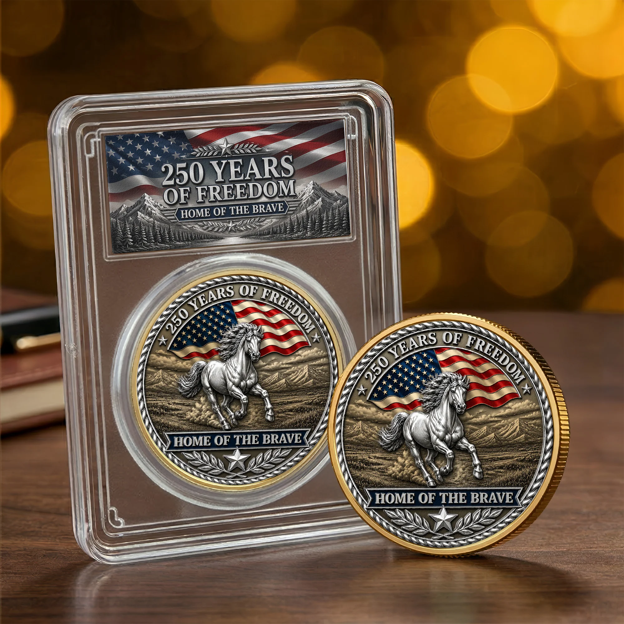 America's Legacy 250 Years Mustang Horse - Coin - Image 2