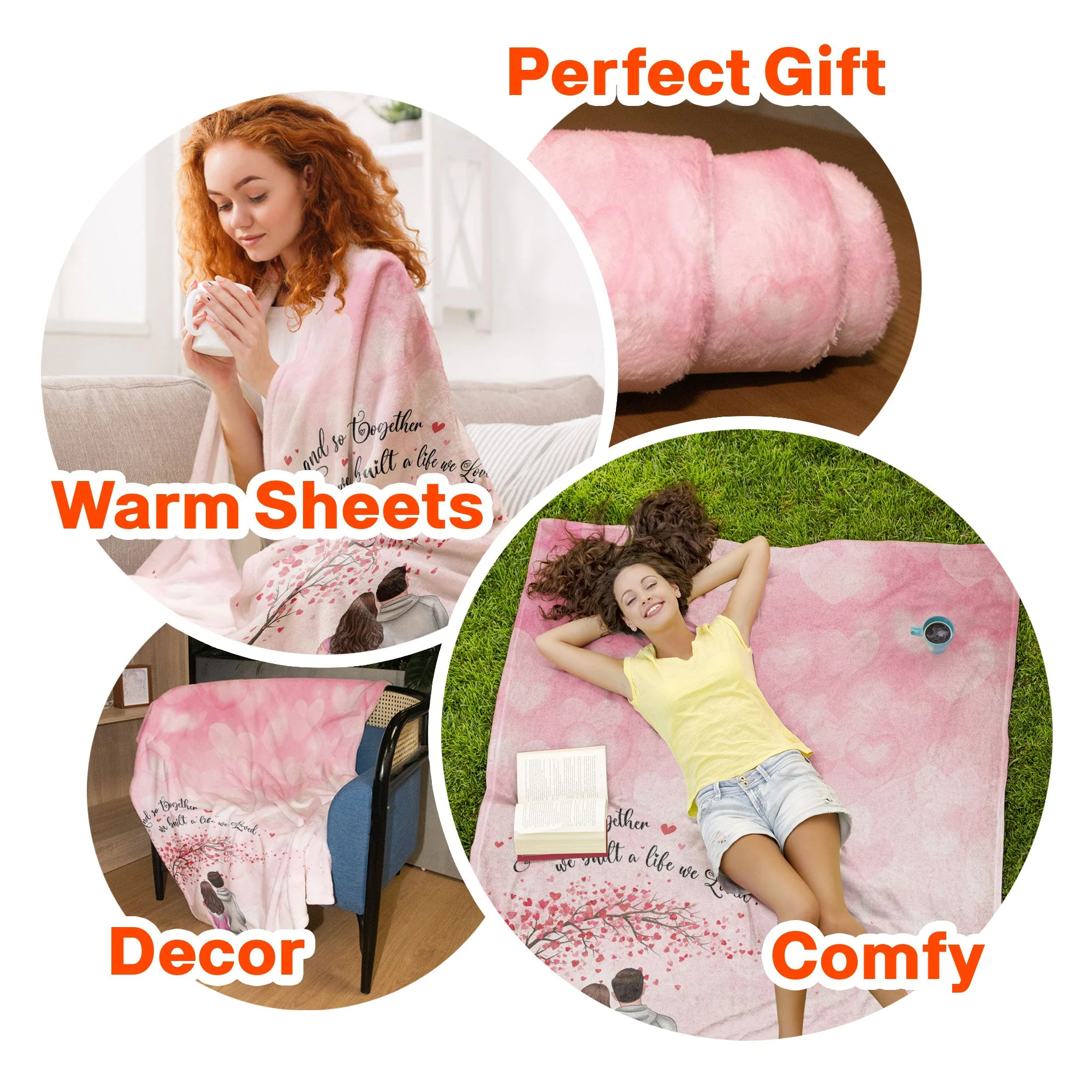 And So Together We Build A Life We Loved - Personalized Blanket - Image 6