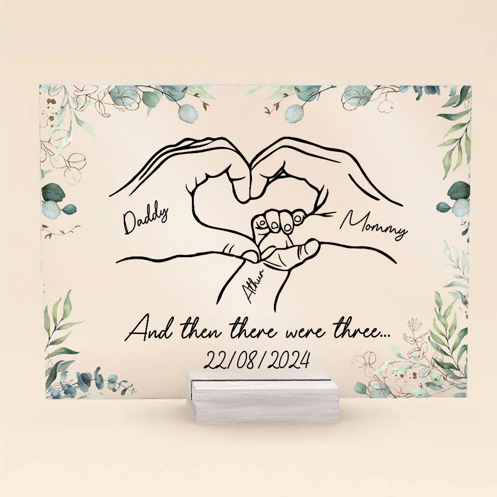 And Then There Were Three - Personalized Acrylic Plaque - Image 5