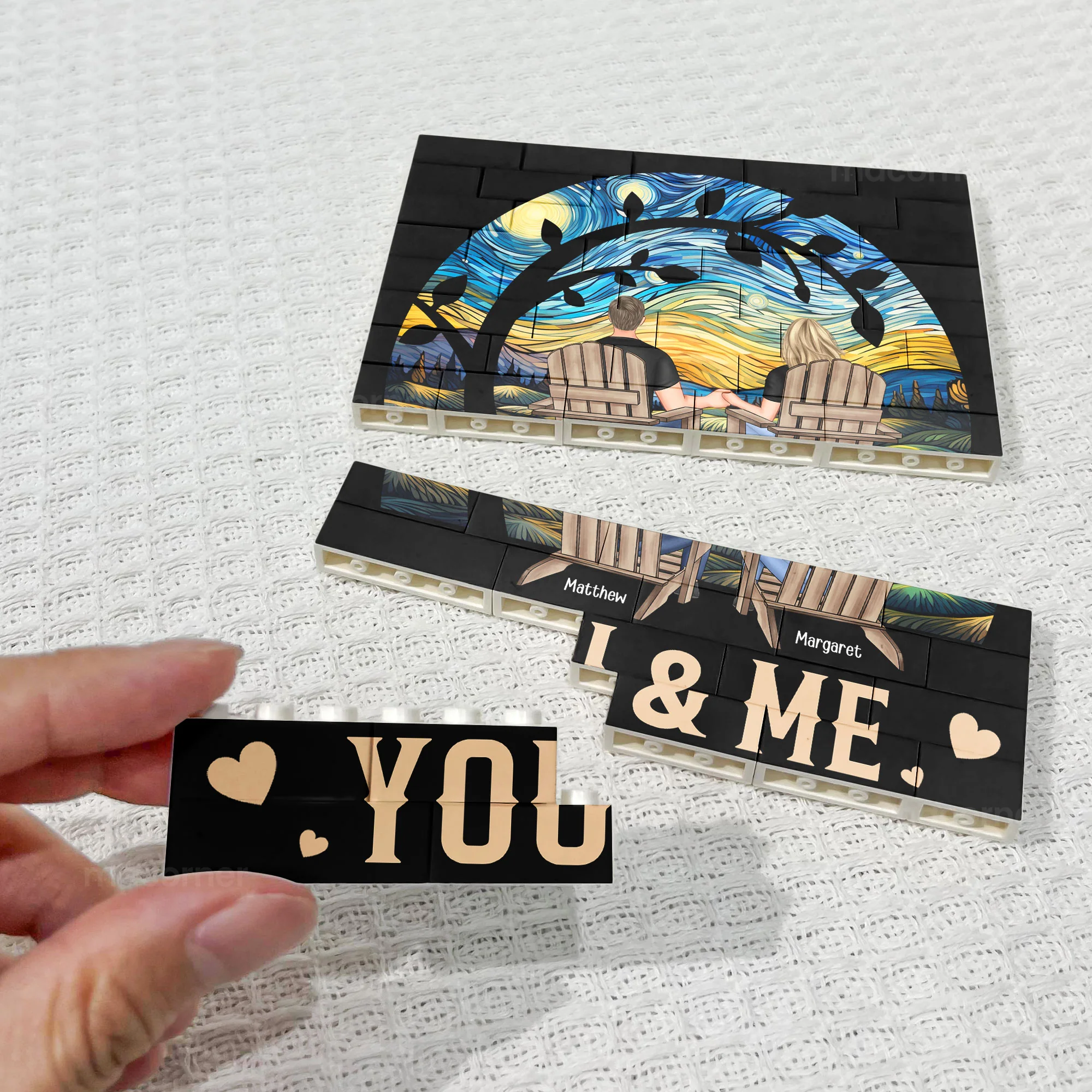 Anniversary Gift You & Me We Got This - Personalized Building Brick - Image 5