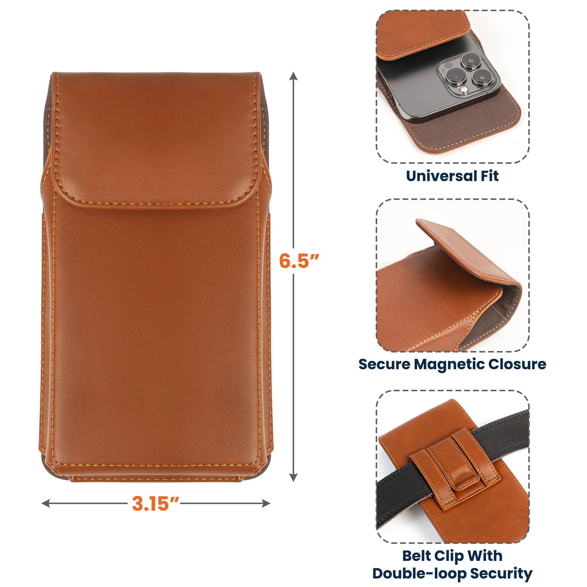 Annoying Each Other - Personalized Leather Phone Holster - Image 6