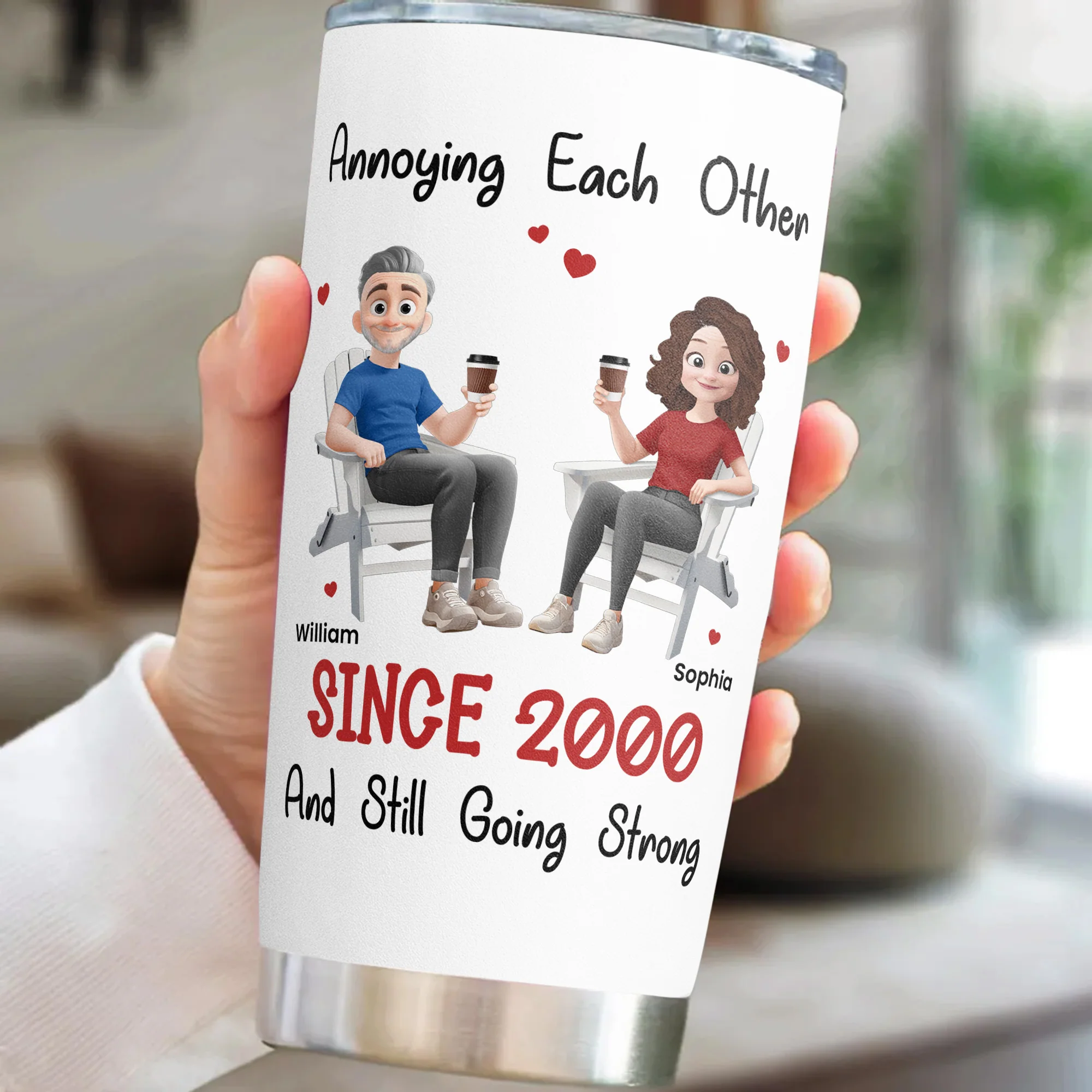 Annoying Each Other Since And Still Going Strong Couple Cup - Personalized Tumbler Cup - Image 3