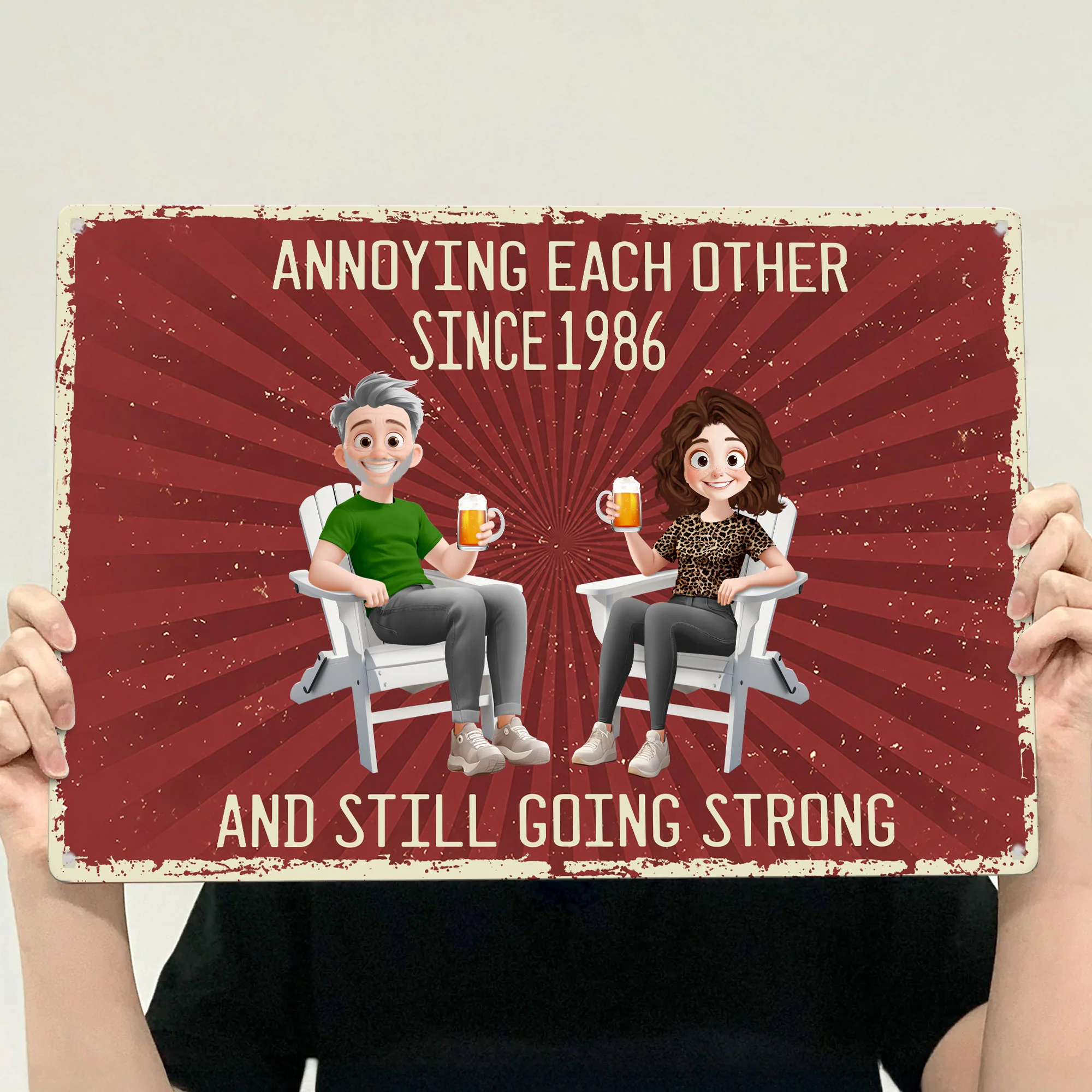Annoying Each Other Vintage Retro Style New Version - Personalized Metal Sign - Image 3
