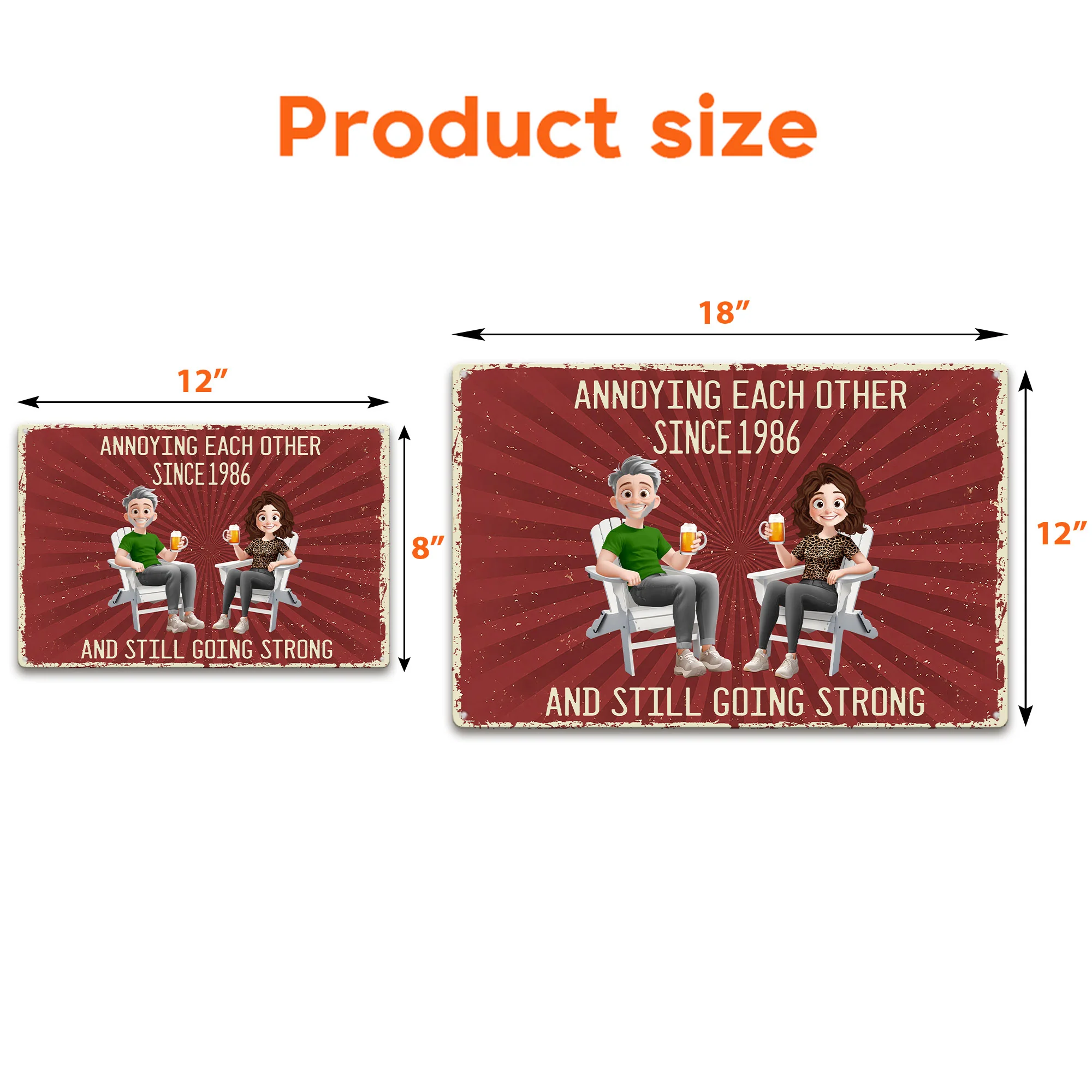 Annoying Each Other Vintage Retro Style New Version - Personalized Metal Sign - Image 5