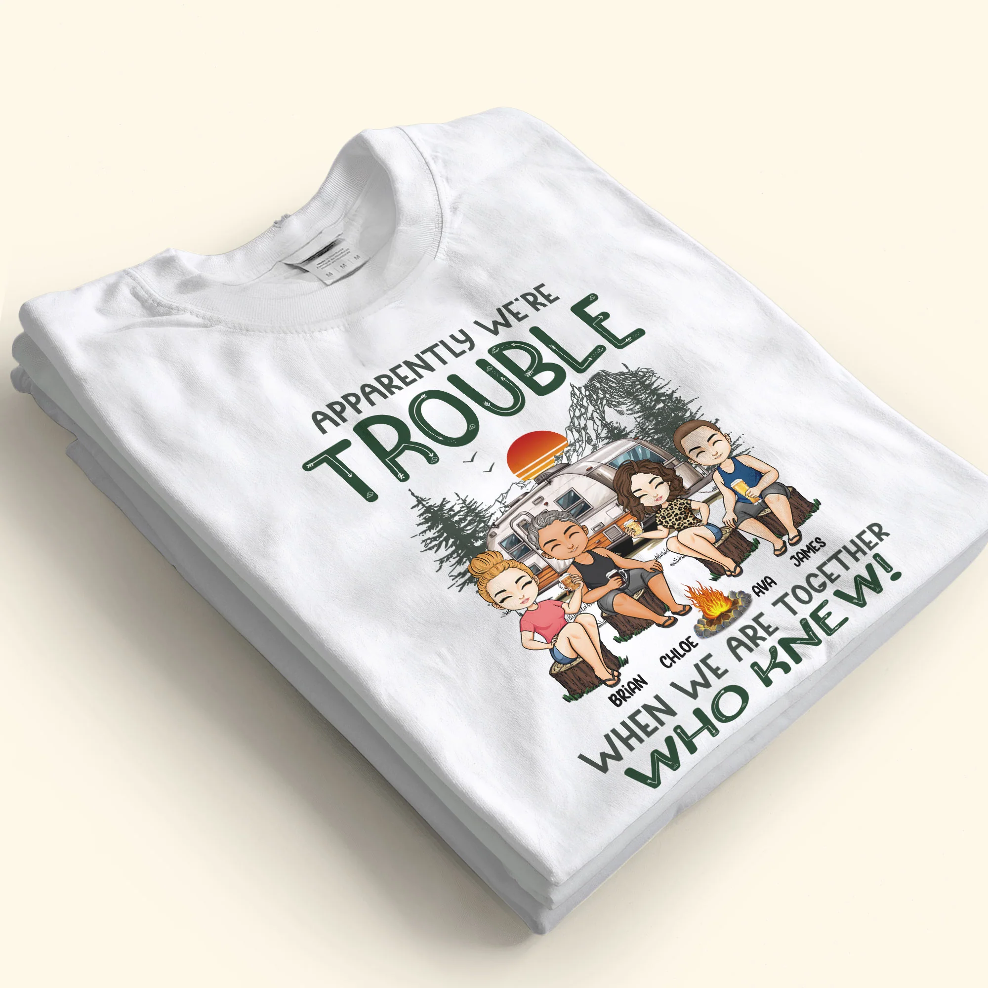 Apparently We're Trouble - Personalized Shirt - Image 3