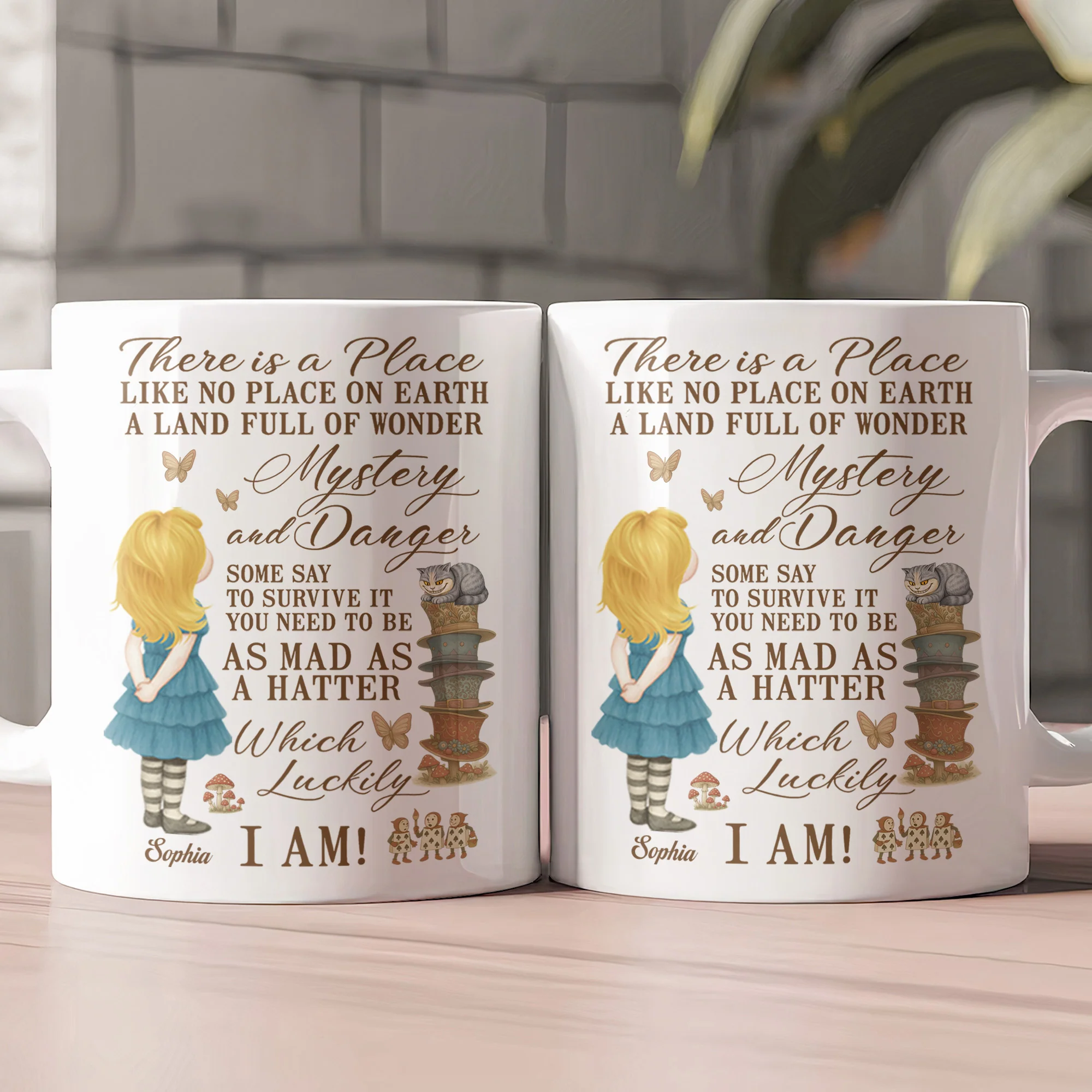 As Mad As A Hatter Wonderland Dream - Personalized Mug - Image 2